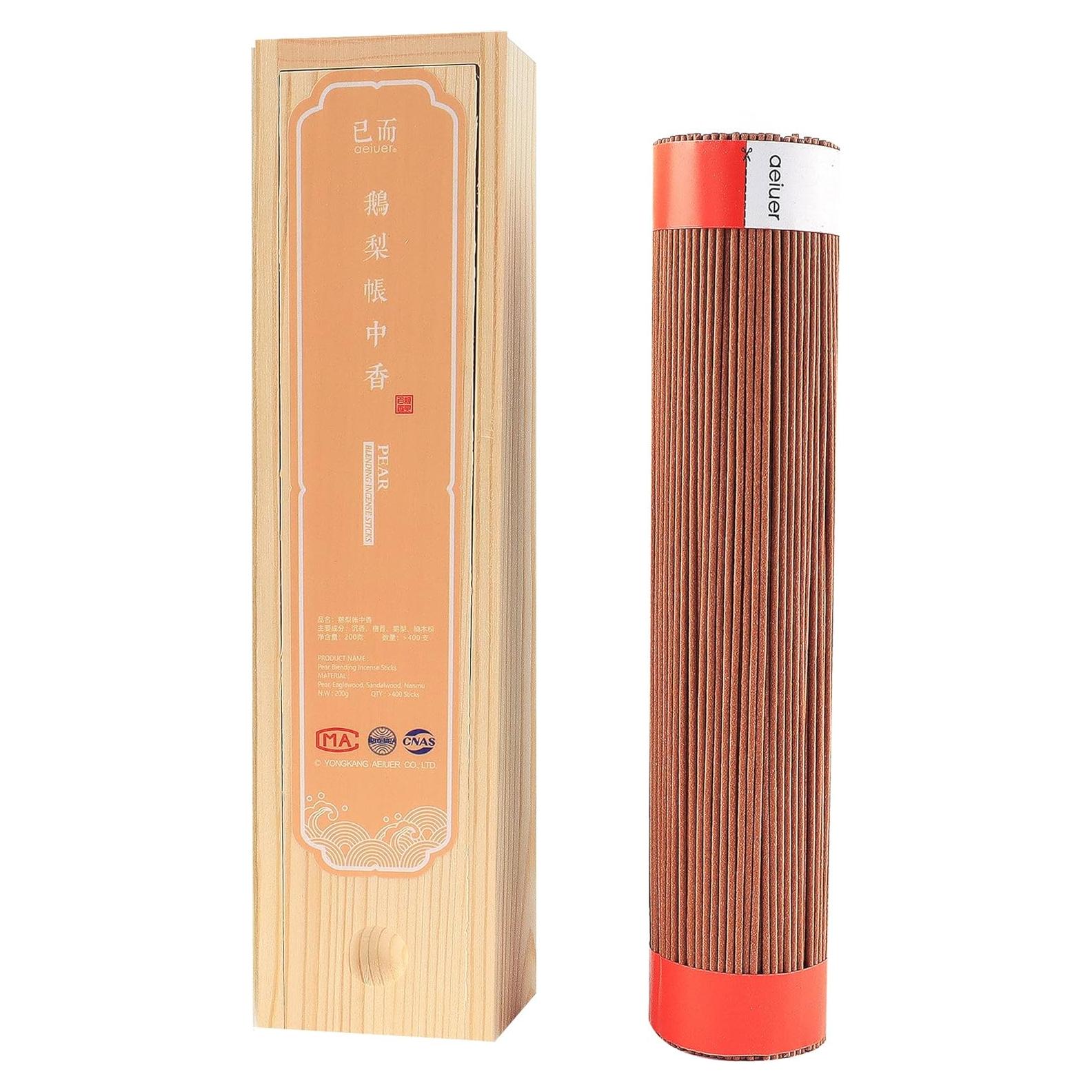 400 Varitas de Incienso AEIUER Pera Natural Sin Aditivos