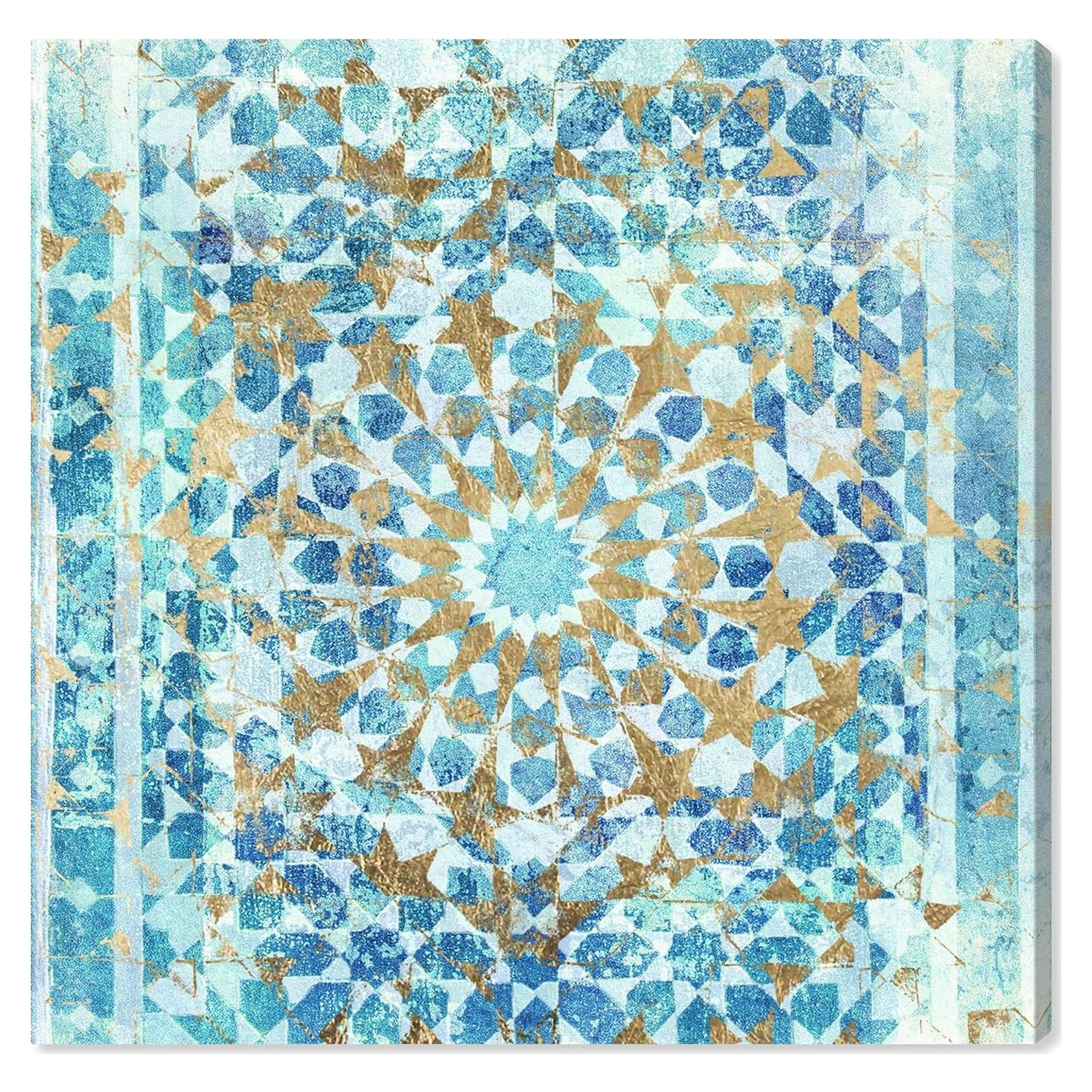 Arte en Lienzo Abstracto Oliver Gal 40x40 cm Azul