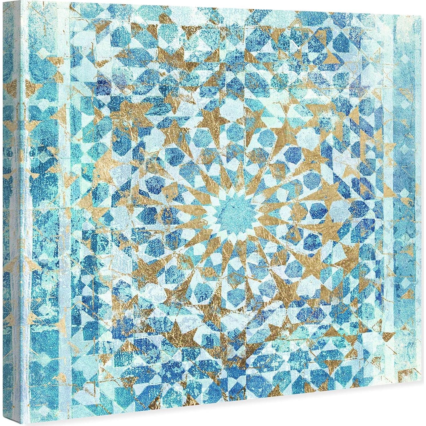 Arte en Lienzo Abstracto Oliver Gal 40x40 cm Azul