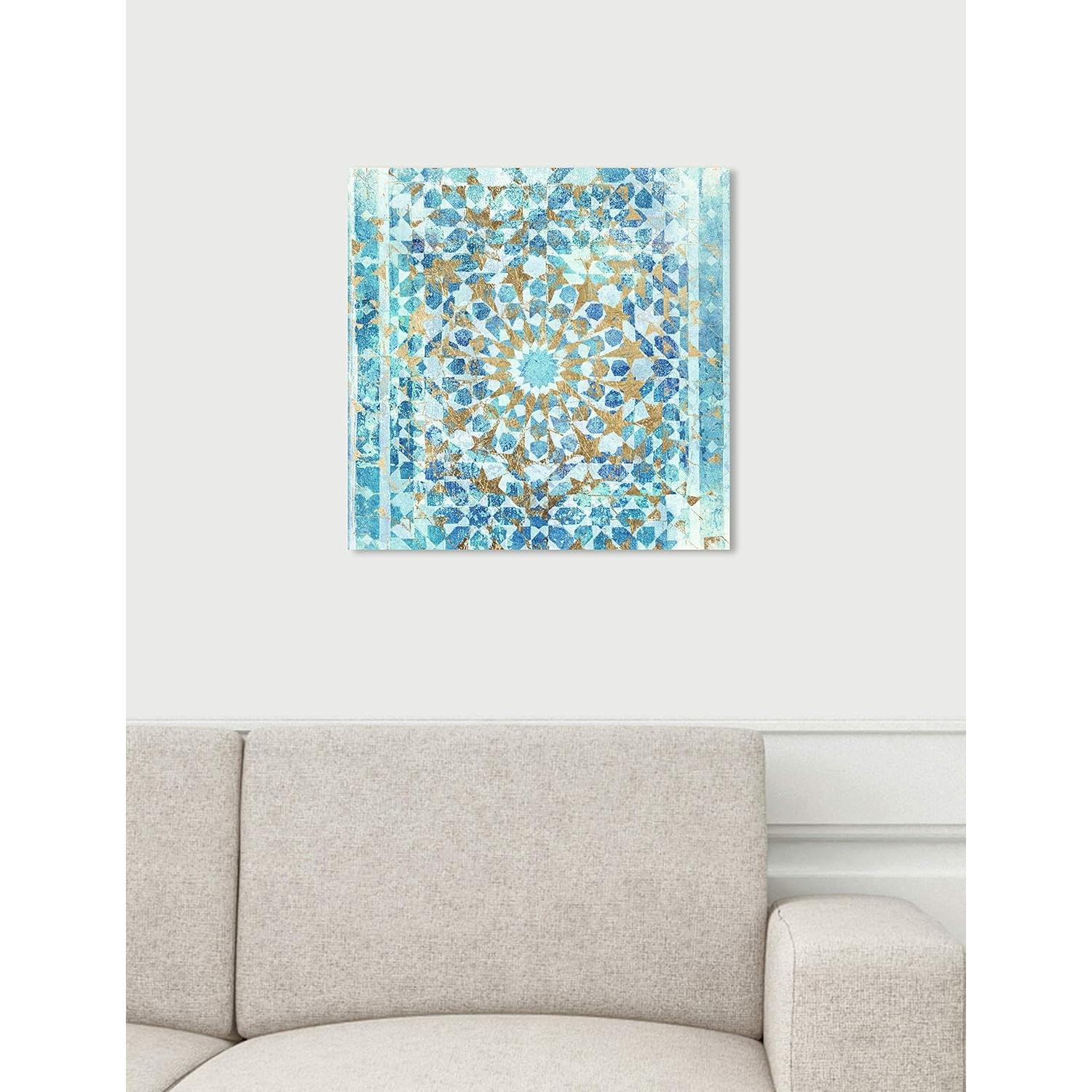 Arte en Lienzo Abstracto Oliver Gal 40x40 cm Azul