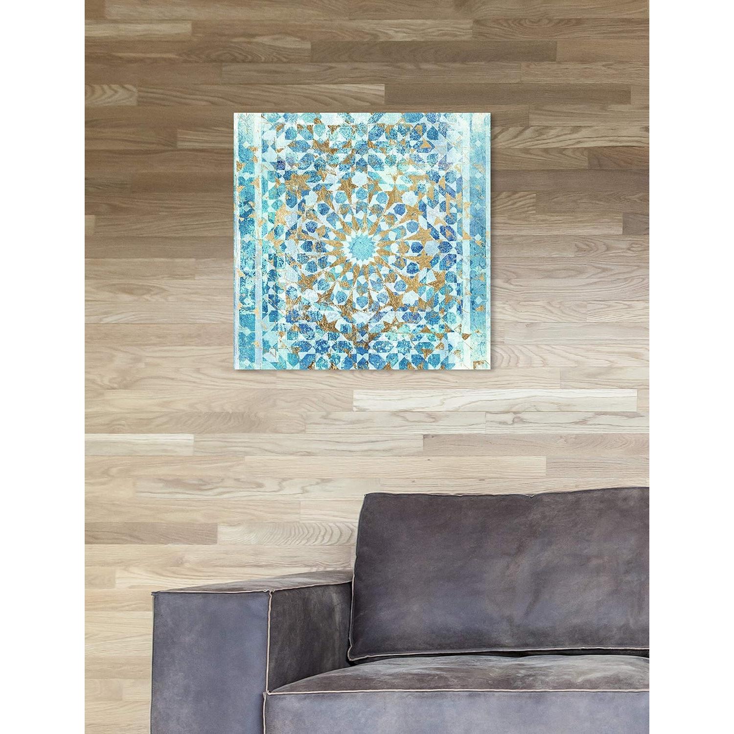 Arte en Lienzo Abstracto Oliver Gal 40x40 cm Azul