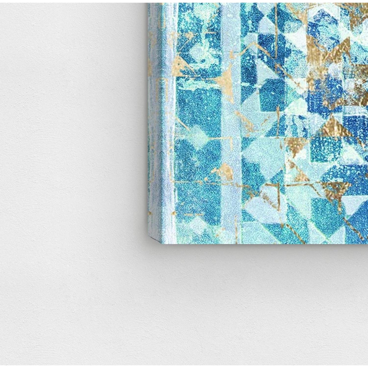 Arte en Lienzo Abstracto Oliver Gal 40x40 cm Azul