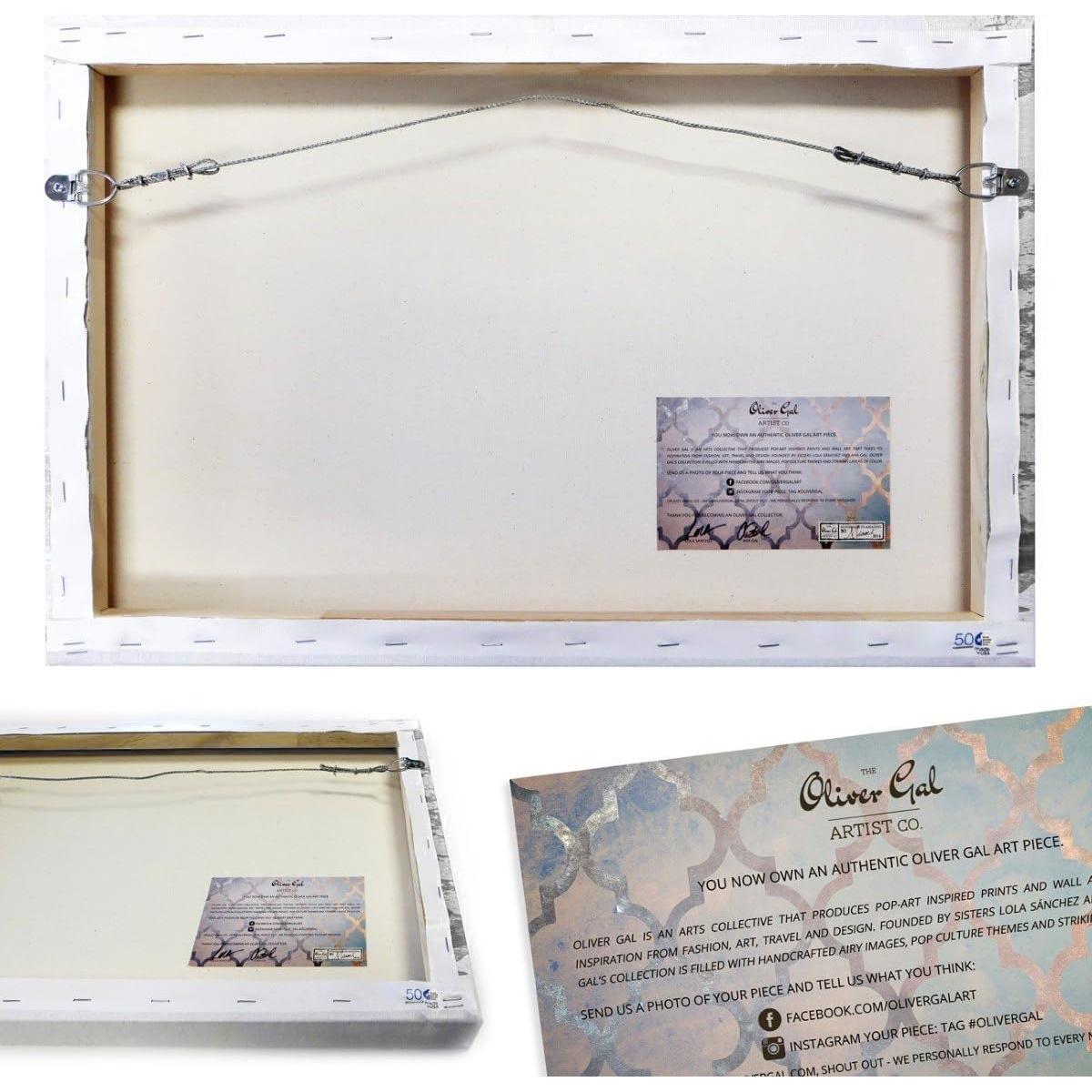 Arte en Lienzo Abstracto Oliver Gal 40x40 cm Azul