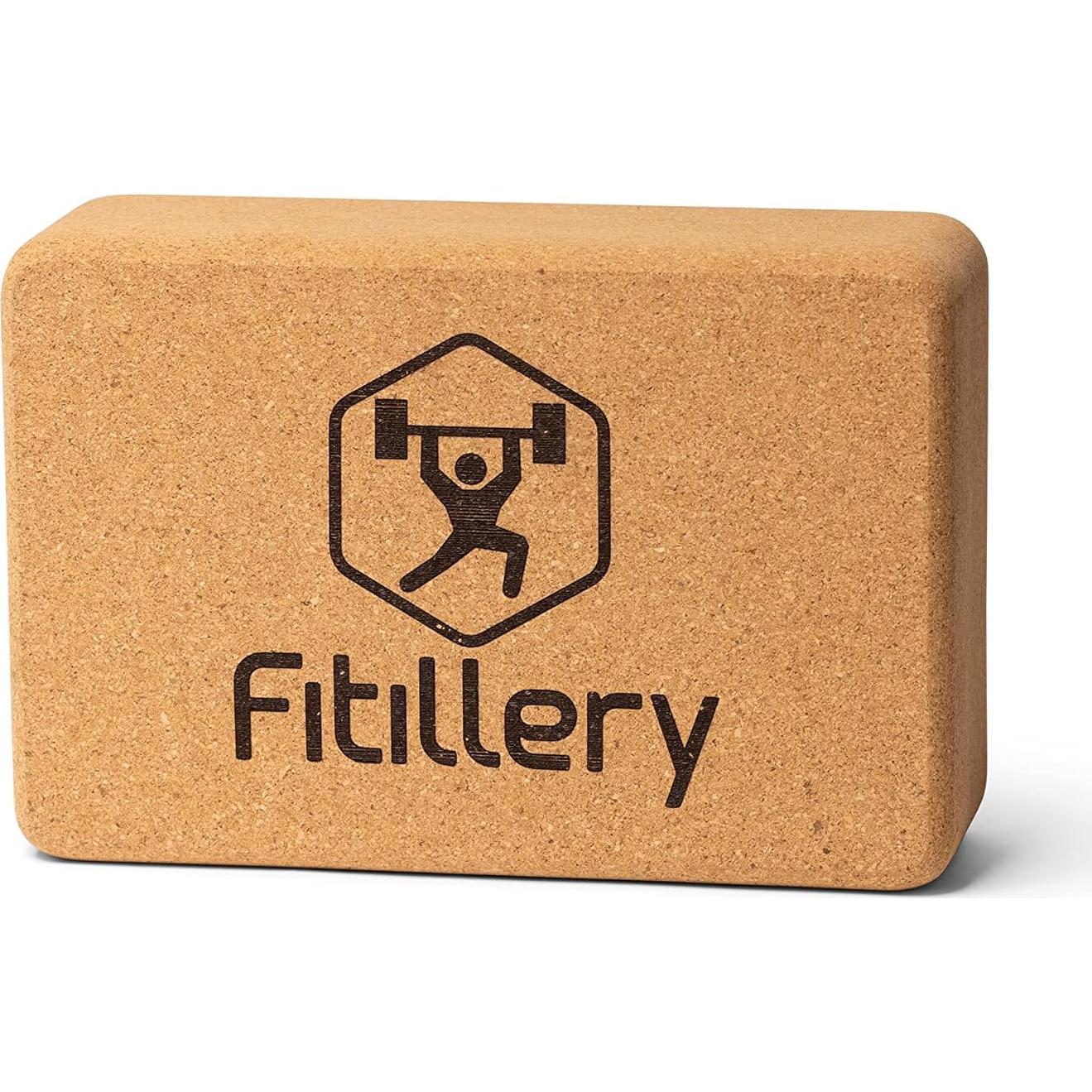 Bloques de Yoga de Corcho Fitillery - 2 Pack, Antideslizantes