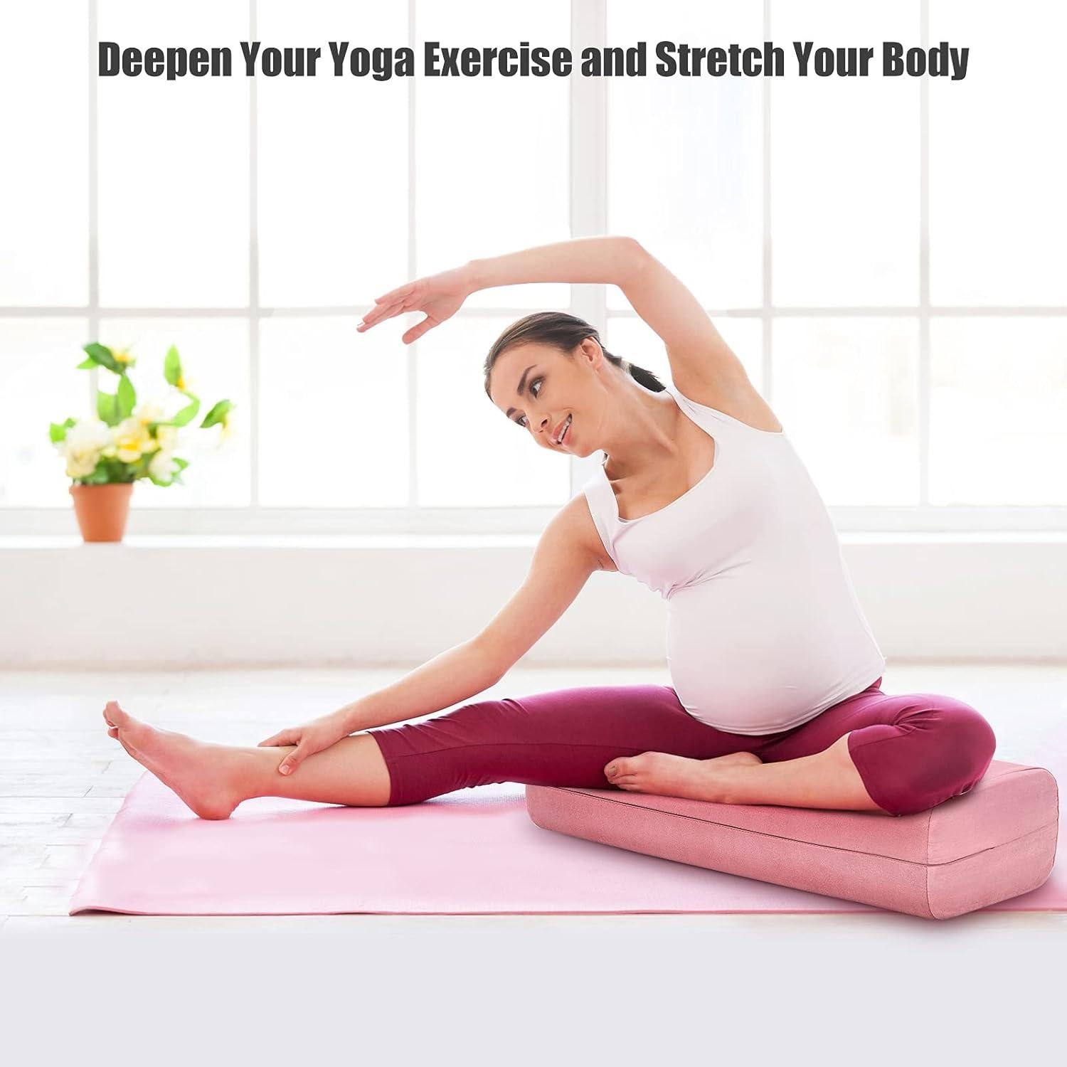 Almohada de Yoga Giantex GT10011PI-FH Suede Lavable Rosa