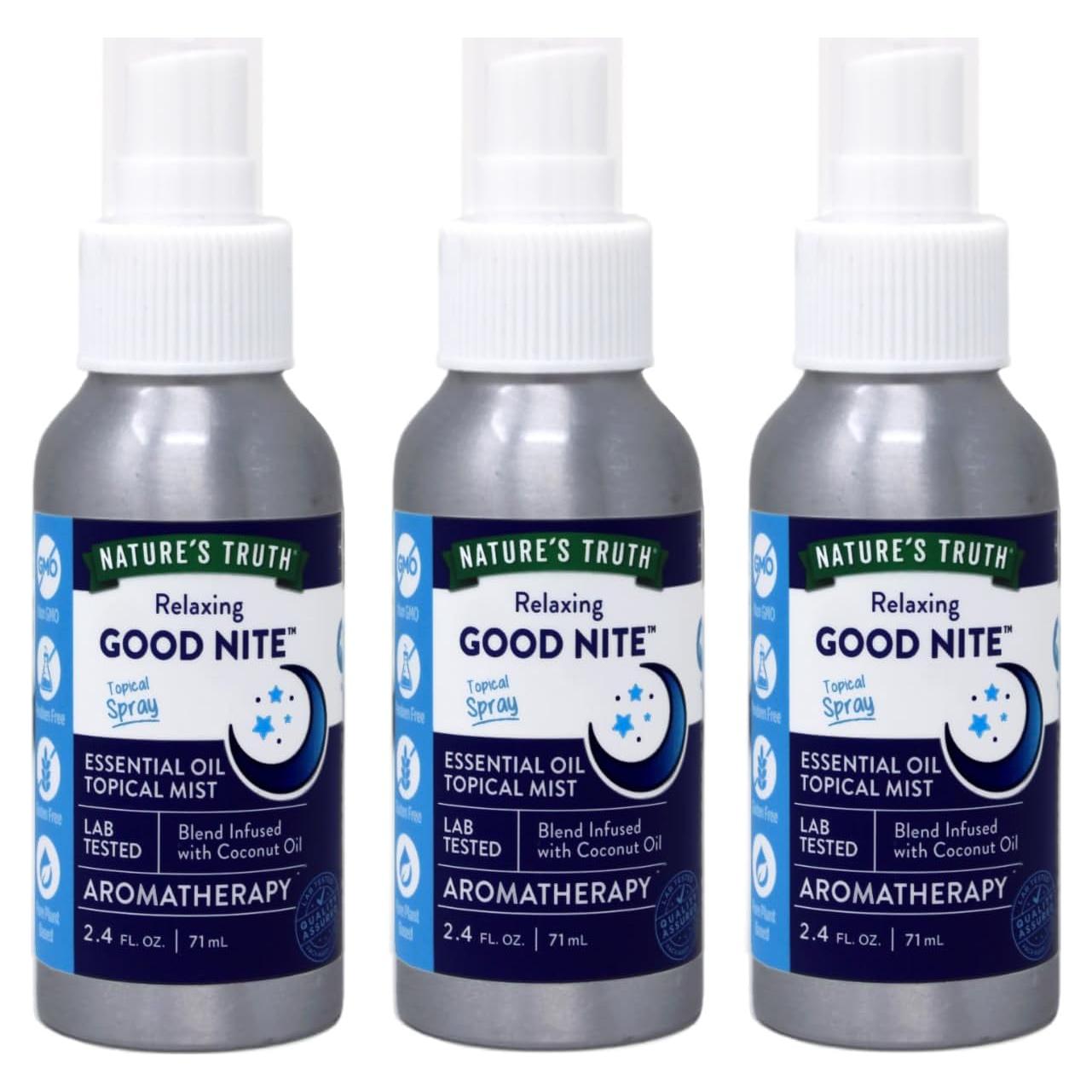 Rocío de Aceite Esencial Good Nite Nature's Truth 71 ML - Paquete de 3