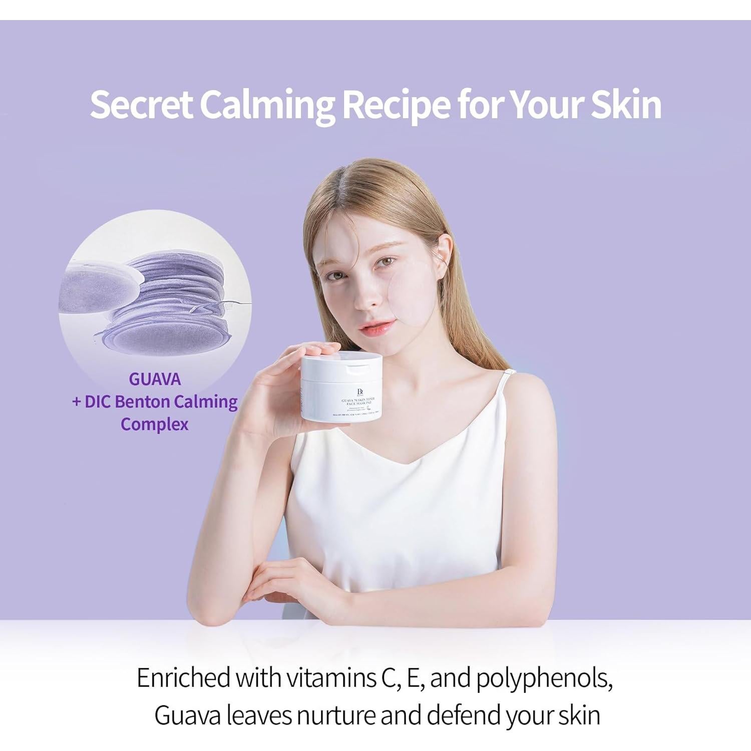 Mascarilla Facial Benton Guayaba 70 Pads Hidratantes