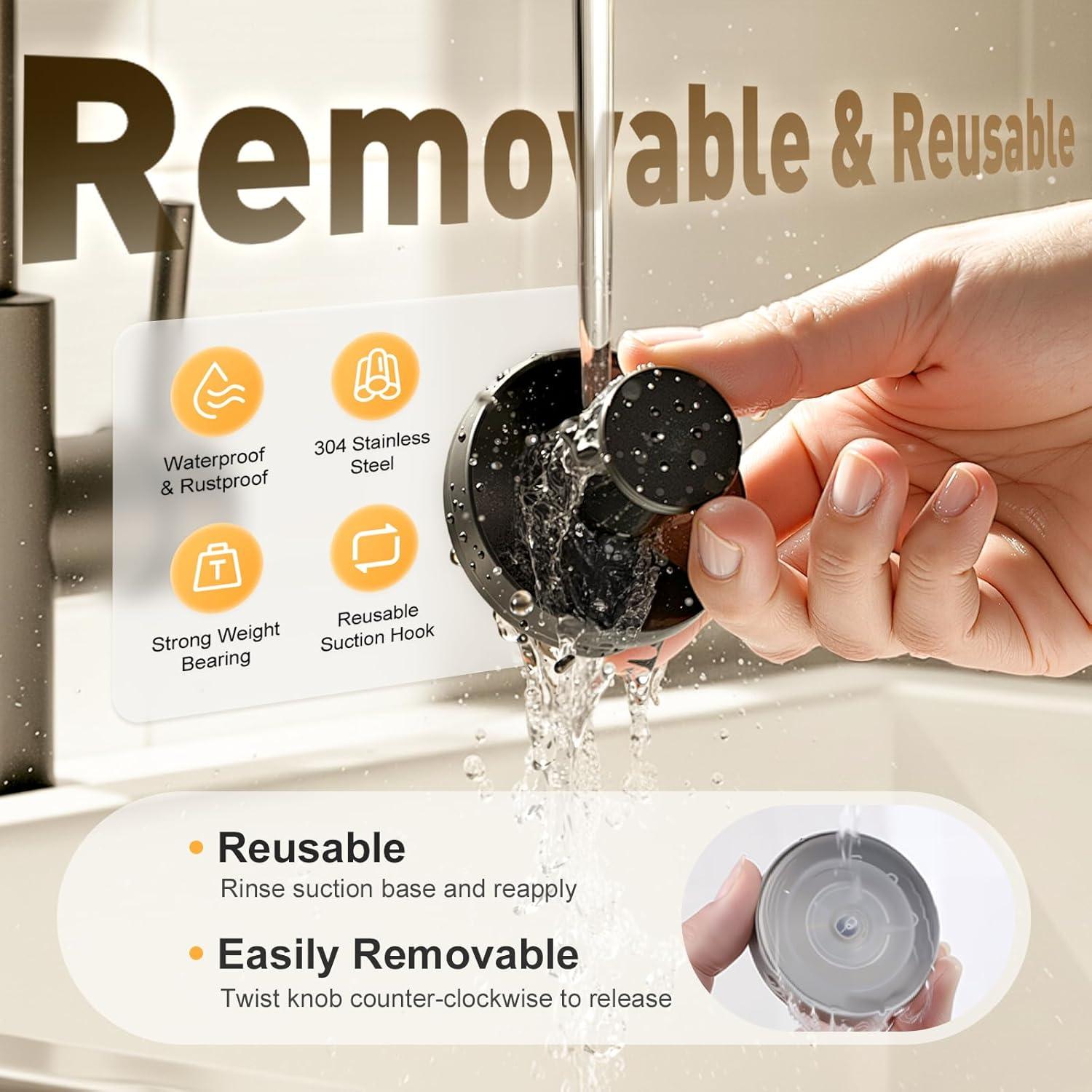 Ganchos de Ventosa LOOHOI Reutilizables 2 Pcs Alta Resistencia