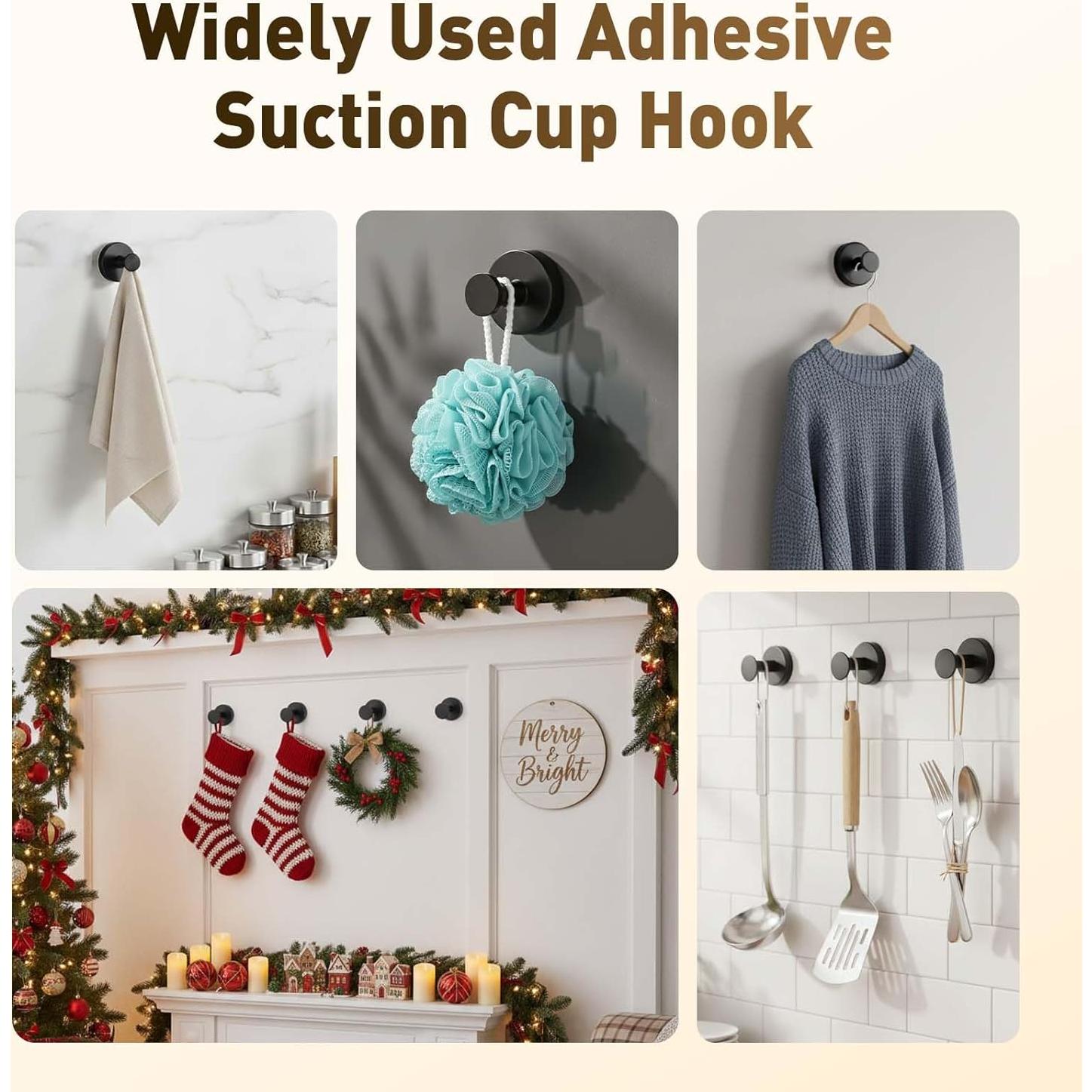 Ganchos de Ventosa LOOHOI Reutilizables 2 Pcs Alta Resistencia