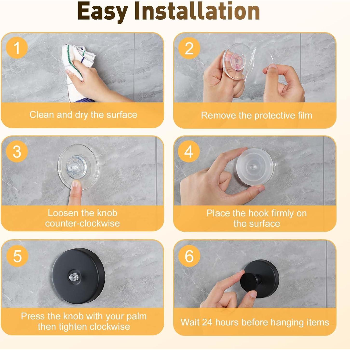 Ganchos de Ventosa LOOHOI Reutilizables 2 Pcs Alta Resistencia