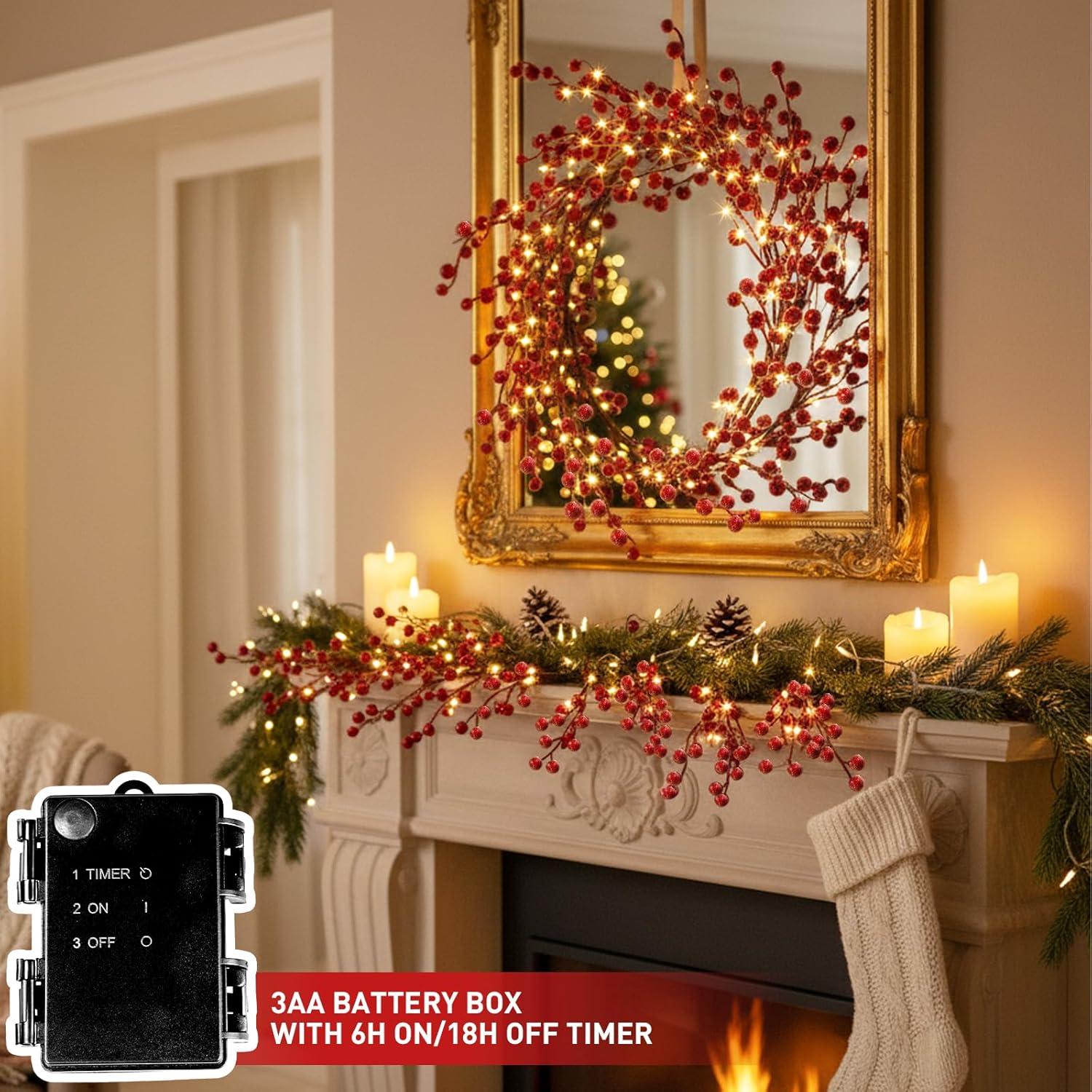 Guirnalda de Navidad Vanthylit 1.83 m con Luces y Temporizador