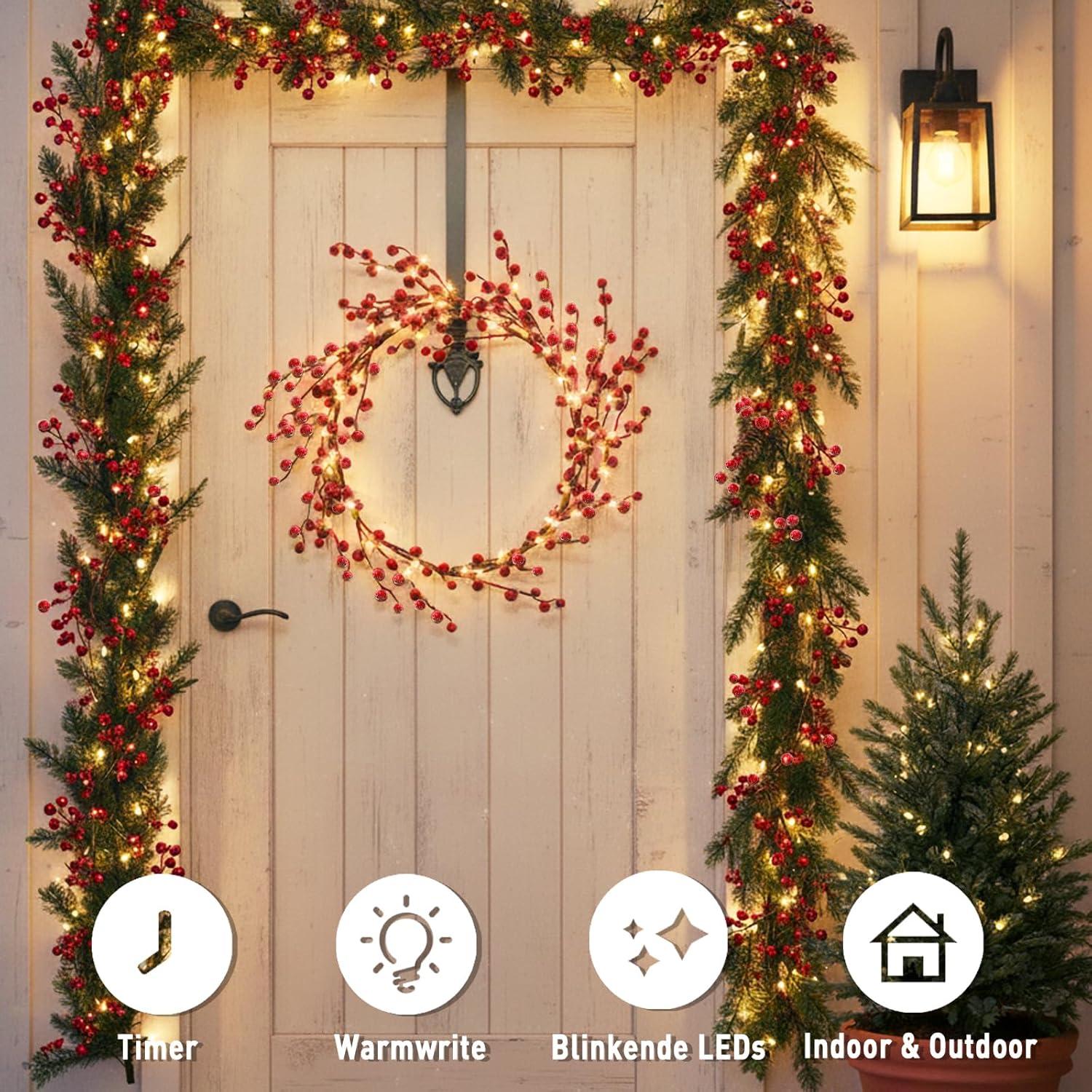 Guirnalda de Navidad Vanthylit 1.83 m con Luces y Temporizador