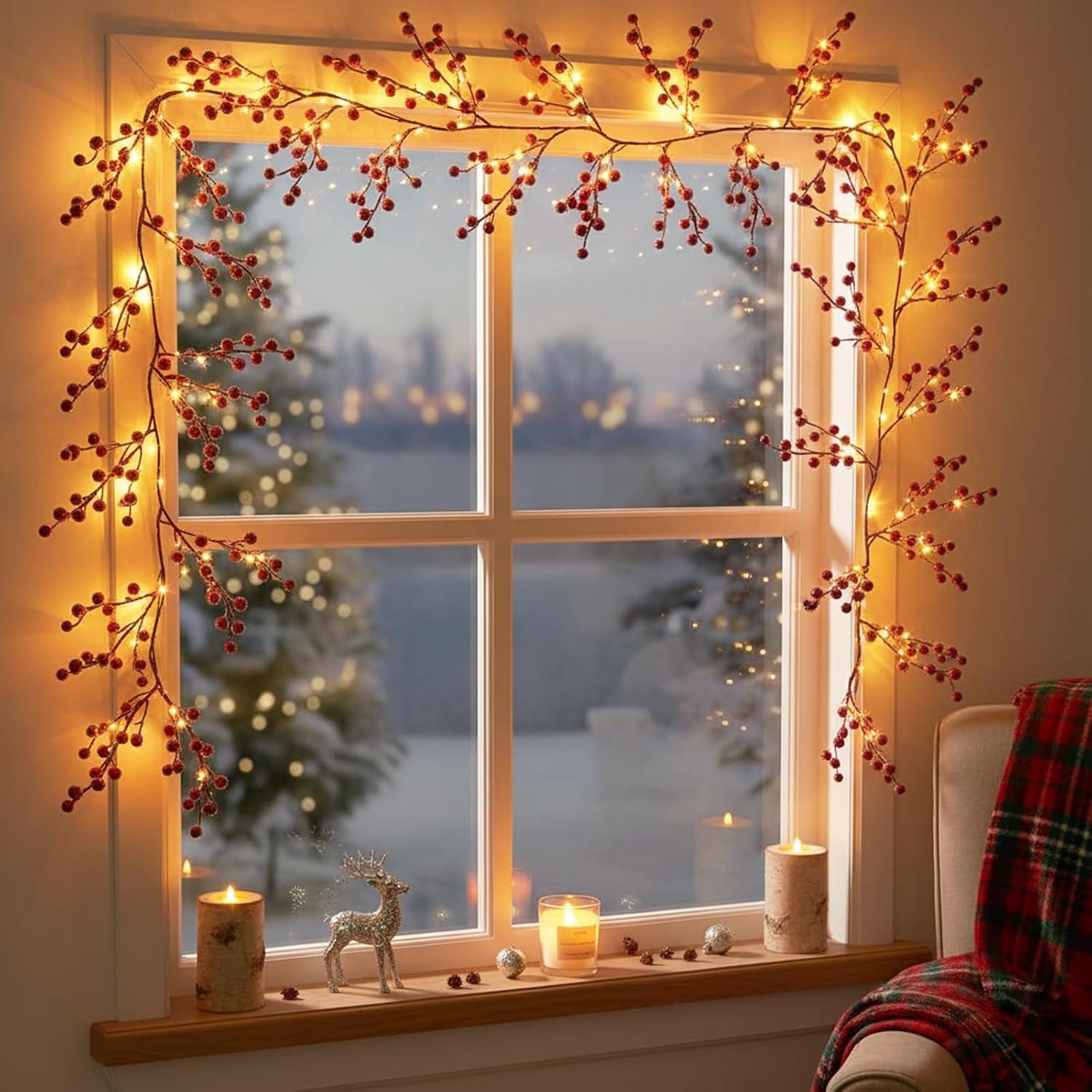 Guirnalda de Navidad Vanthylit 1.83 m con Luces y Temporizador