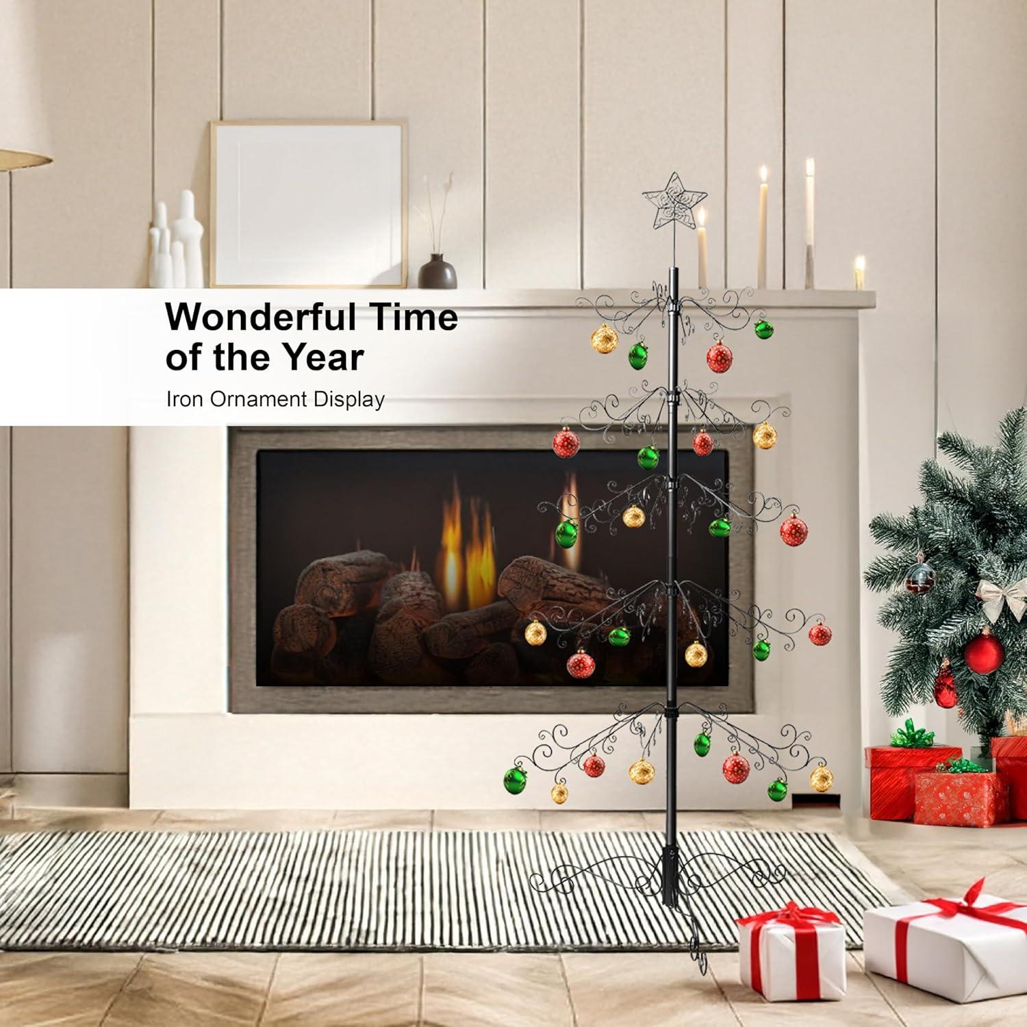 Soporte de Exhibición de Adornos HOHIYA 6.5 Pies Negro