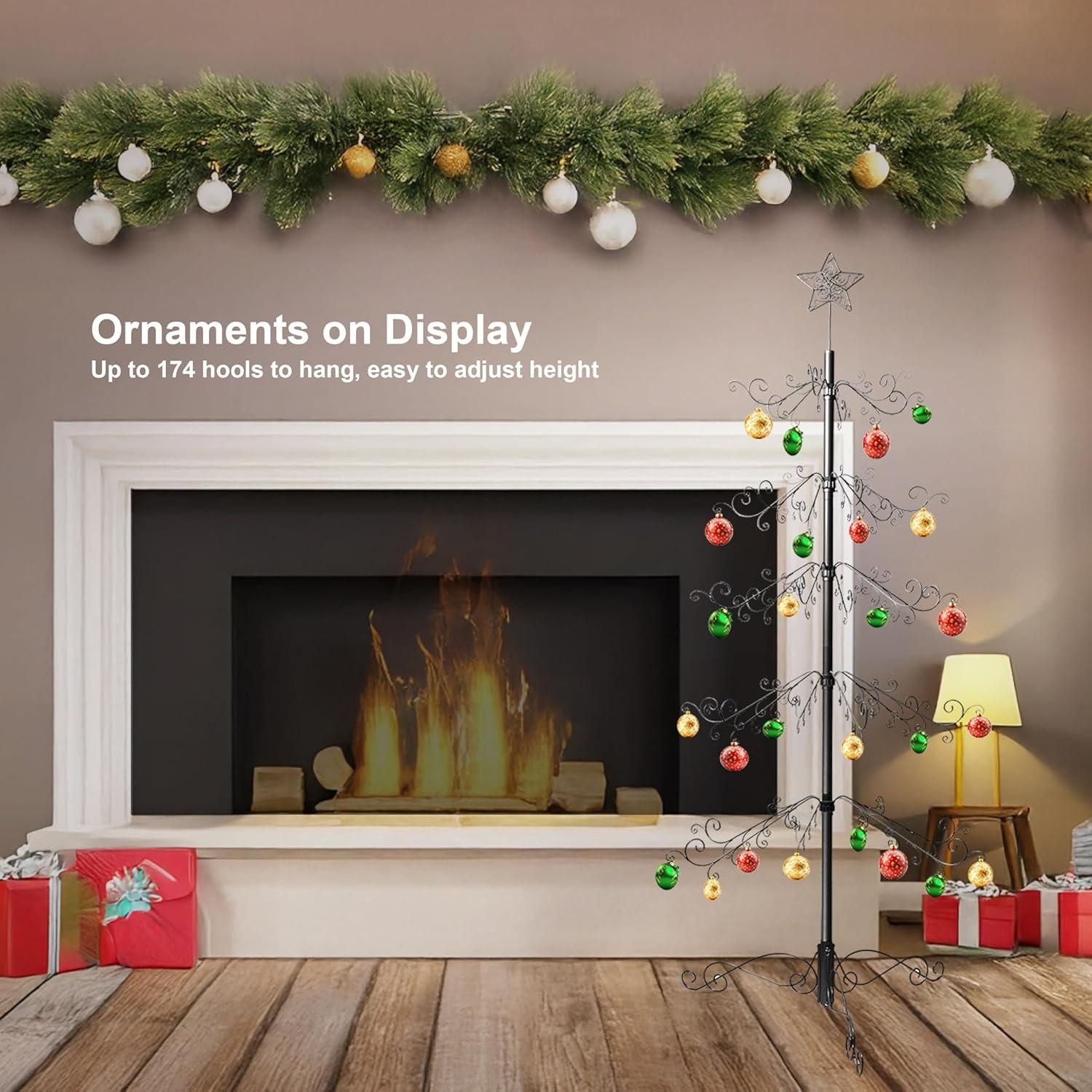 Soporte de Exhibición de Adornos HOHIYA 6.5 Pies Negro