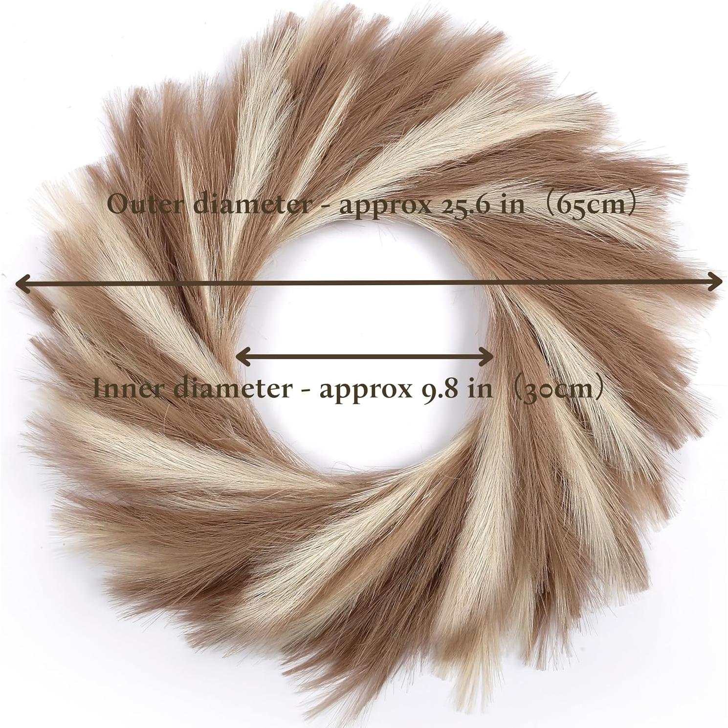 Corona de Hierba de Pampas Perfnique 35 cm Decoración Boho