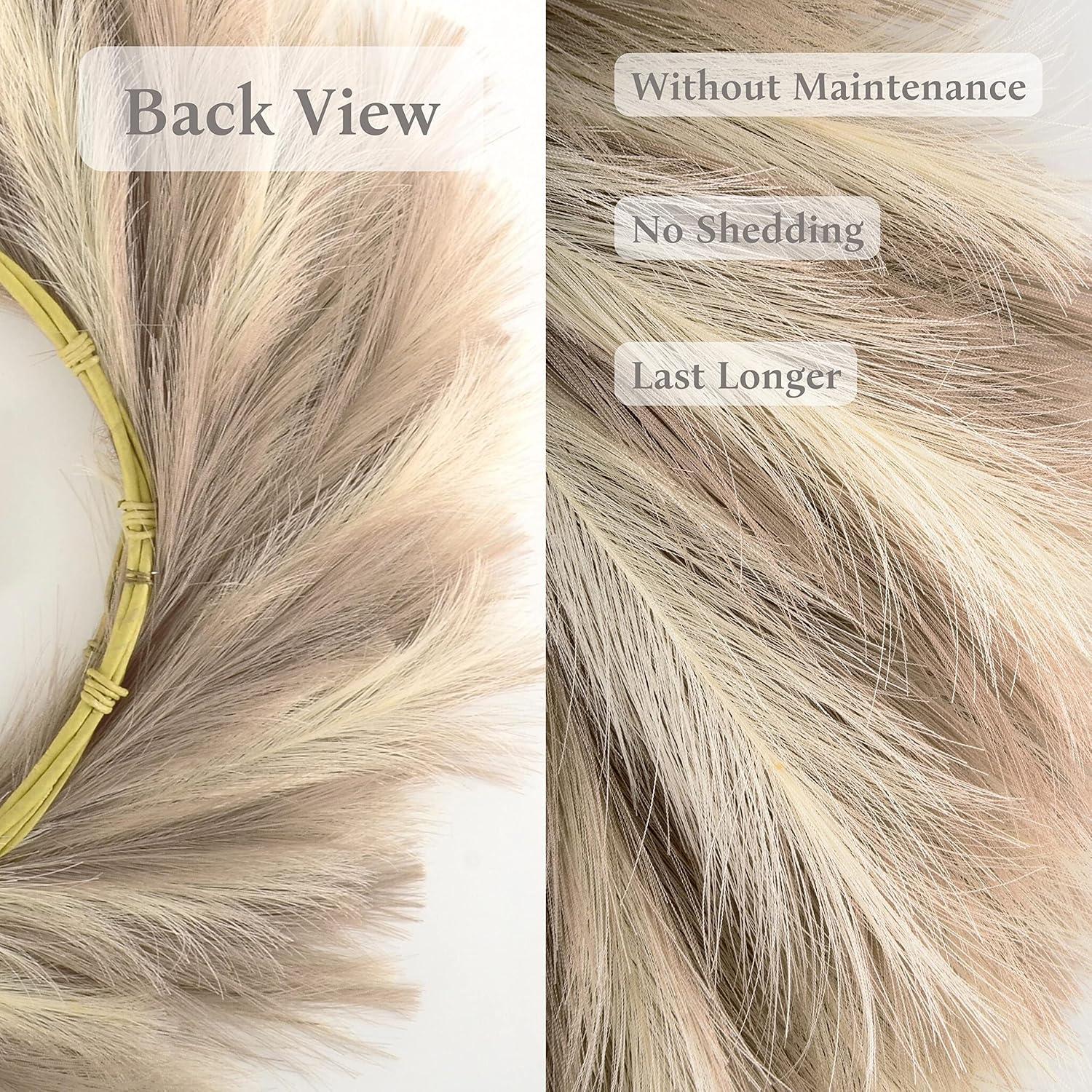 Corona de Hierba de Pampas Perfnique 35 cm Decoración Boho