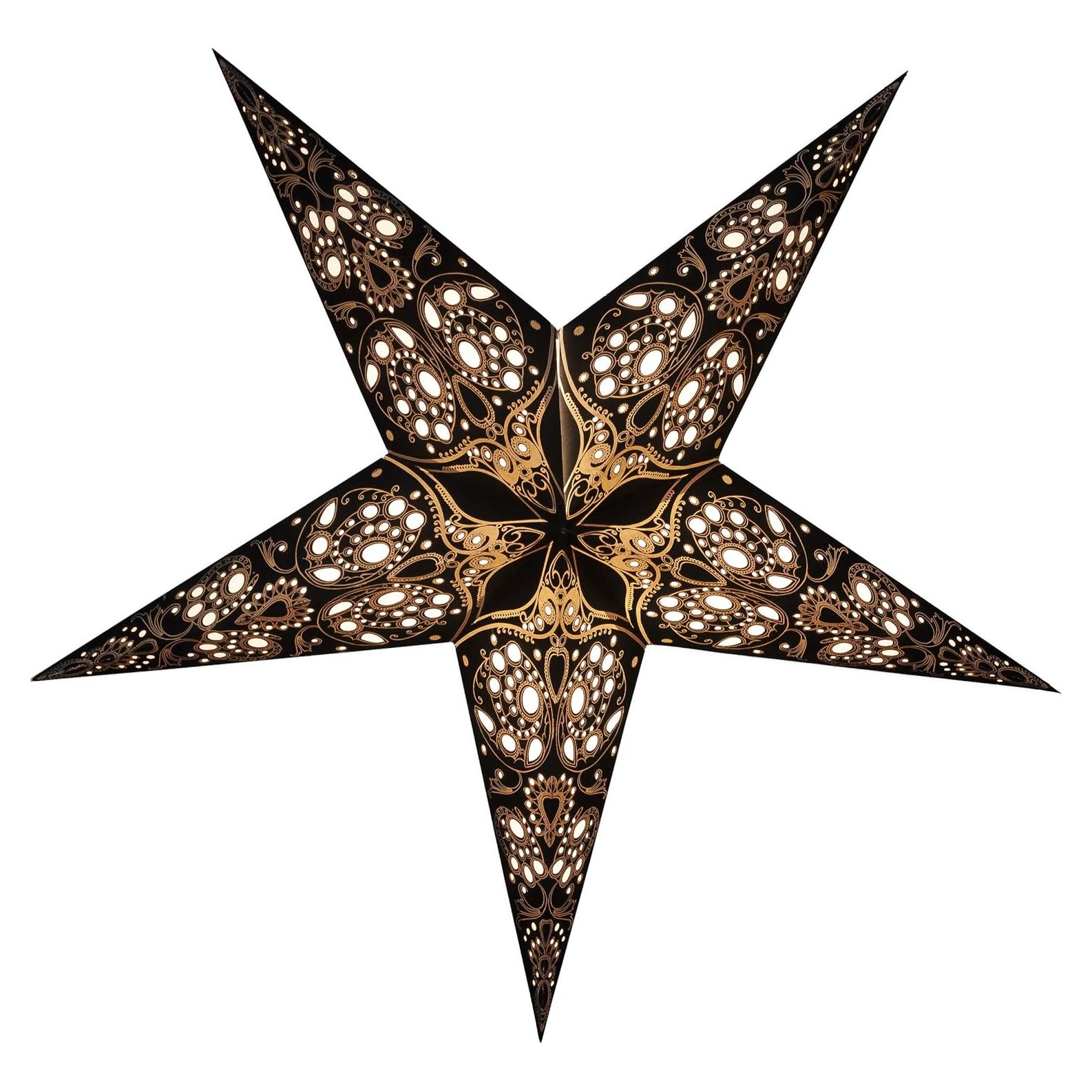 Linterna de Papel Estrella 61cm GalaxyArts Maharani Negra