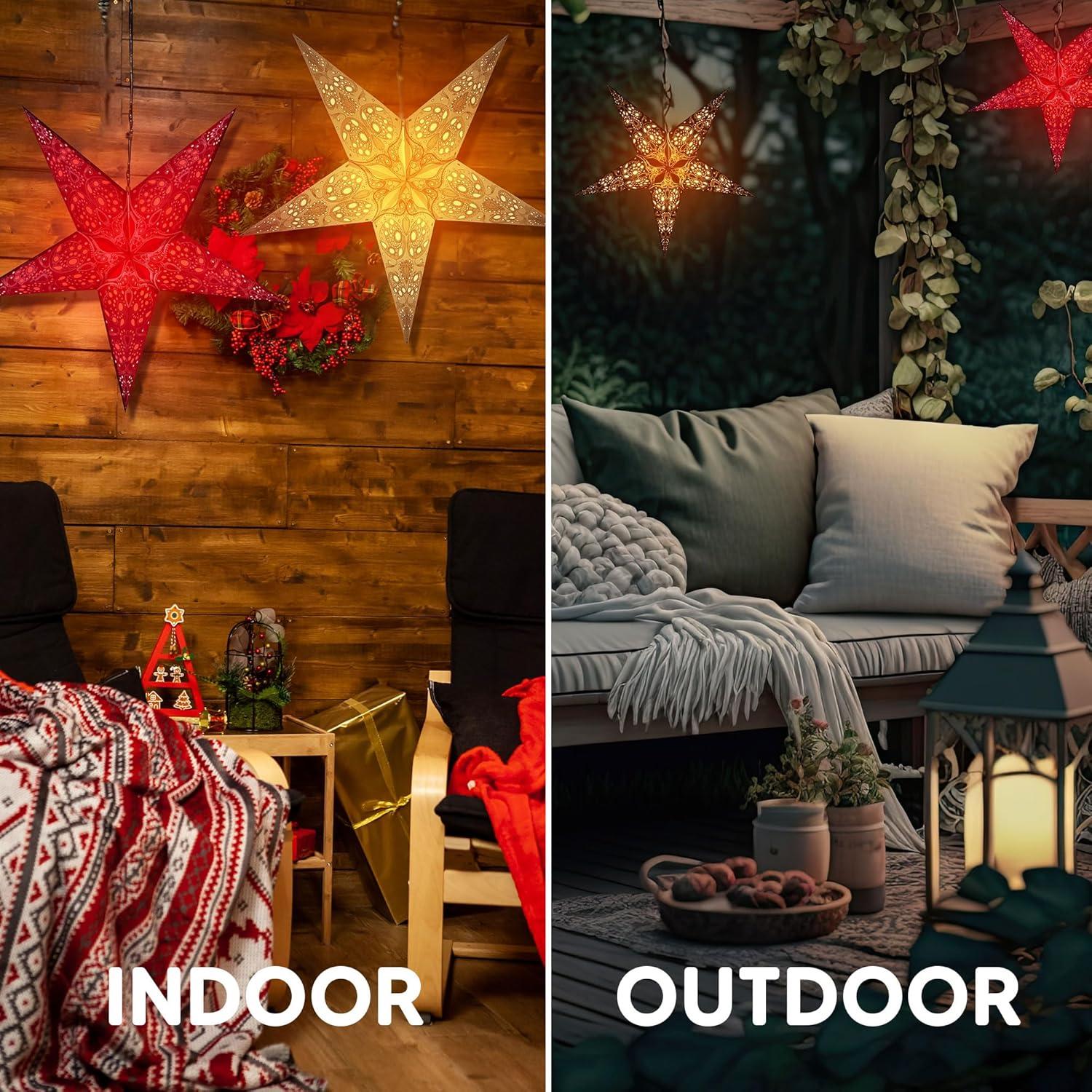 Linterna de Papel Estrella 61cm GalaxyArts Maharani Negra