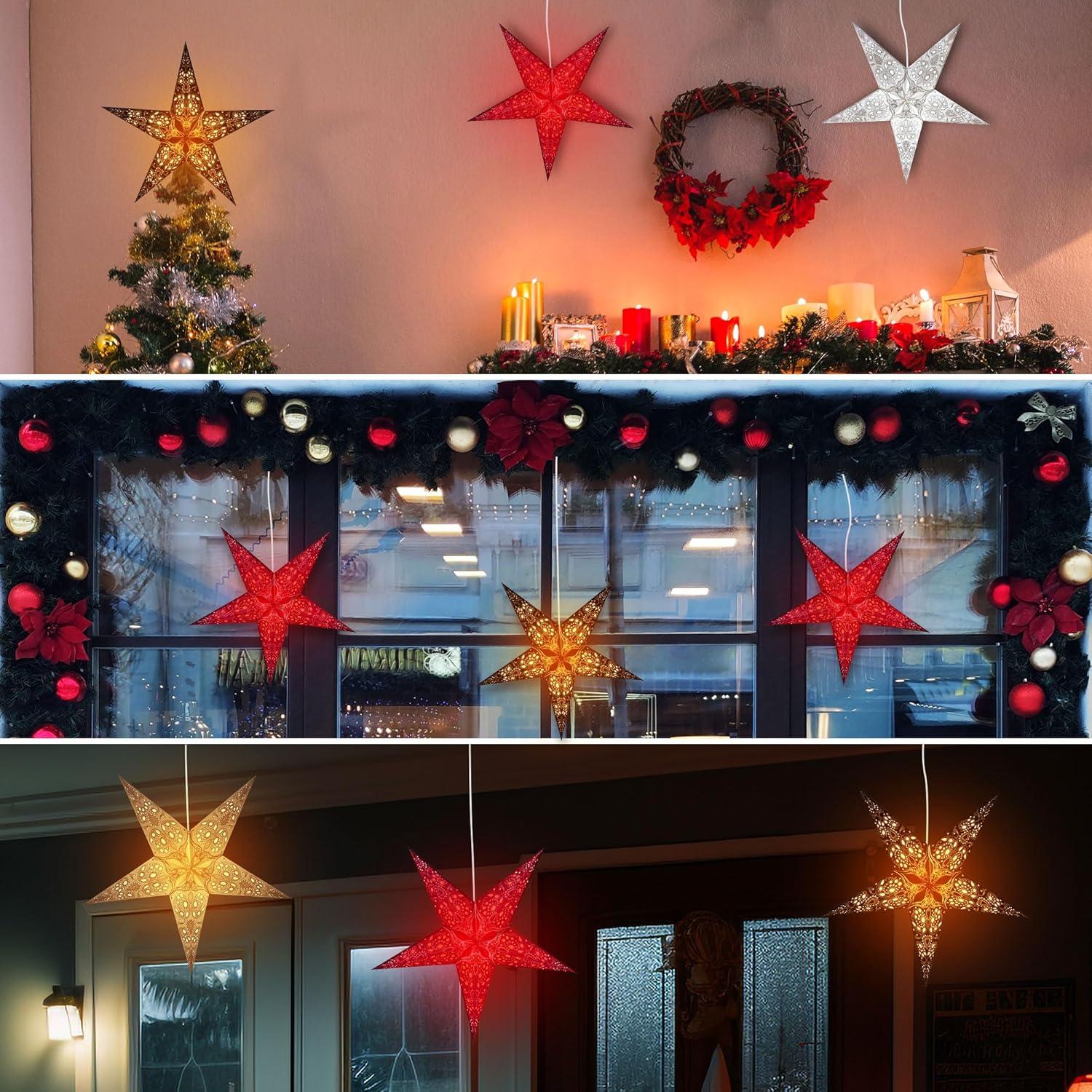 Linterna de Papel Estrella 61cm GalaxyArts Maharani Negra