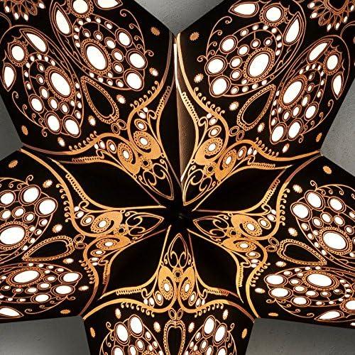 Linterna de Papel Estrella 61cm GalaxyArts Maharani Negra