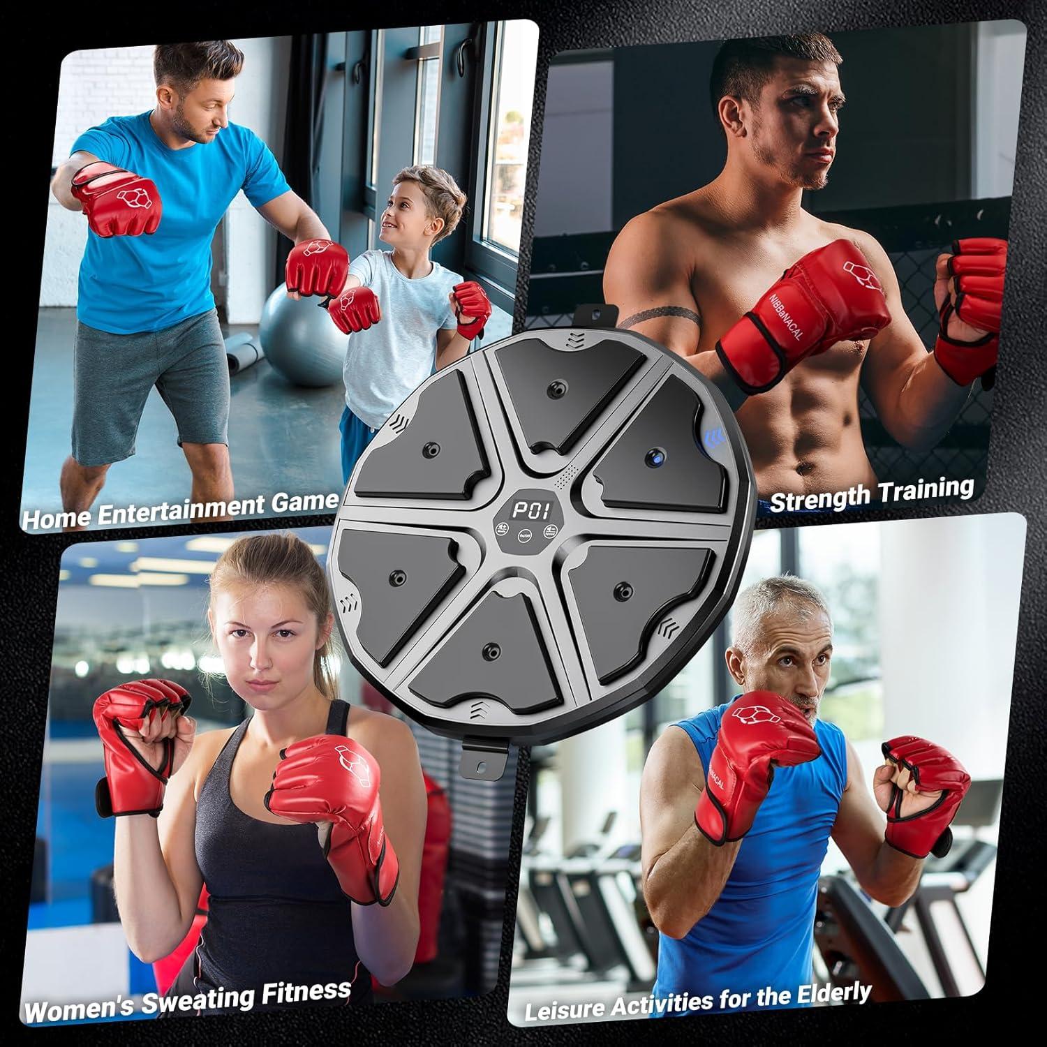 Máquina de Boxeo Musical NIBBaNACAL con Guantes y LED