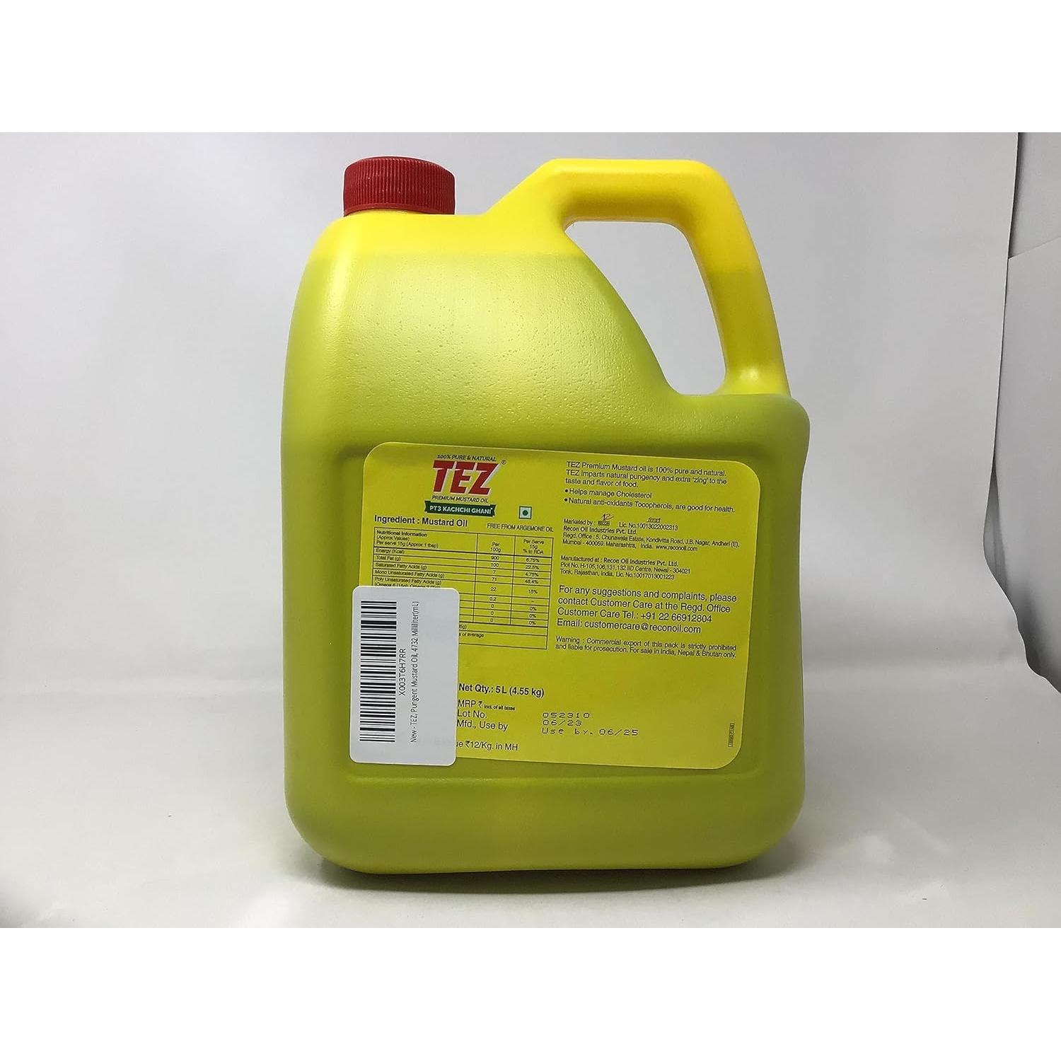 Aceite de Mostaza Pungente TEZ 4732 mL 100% Natural