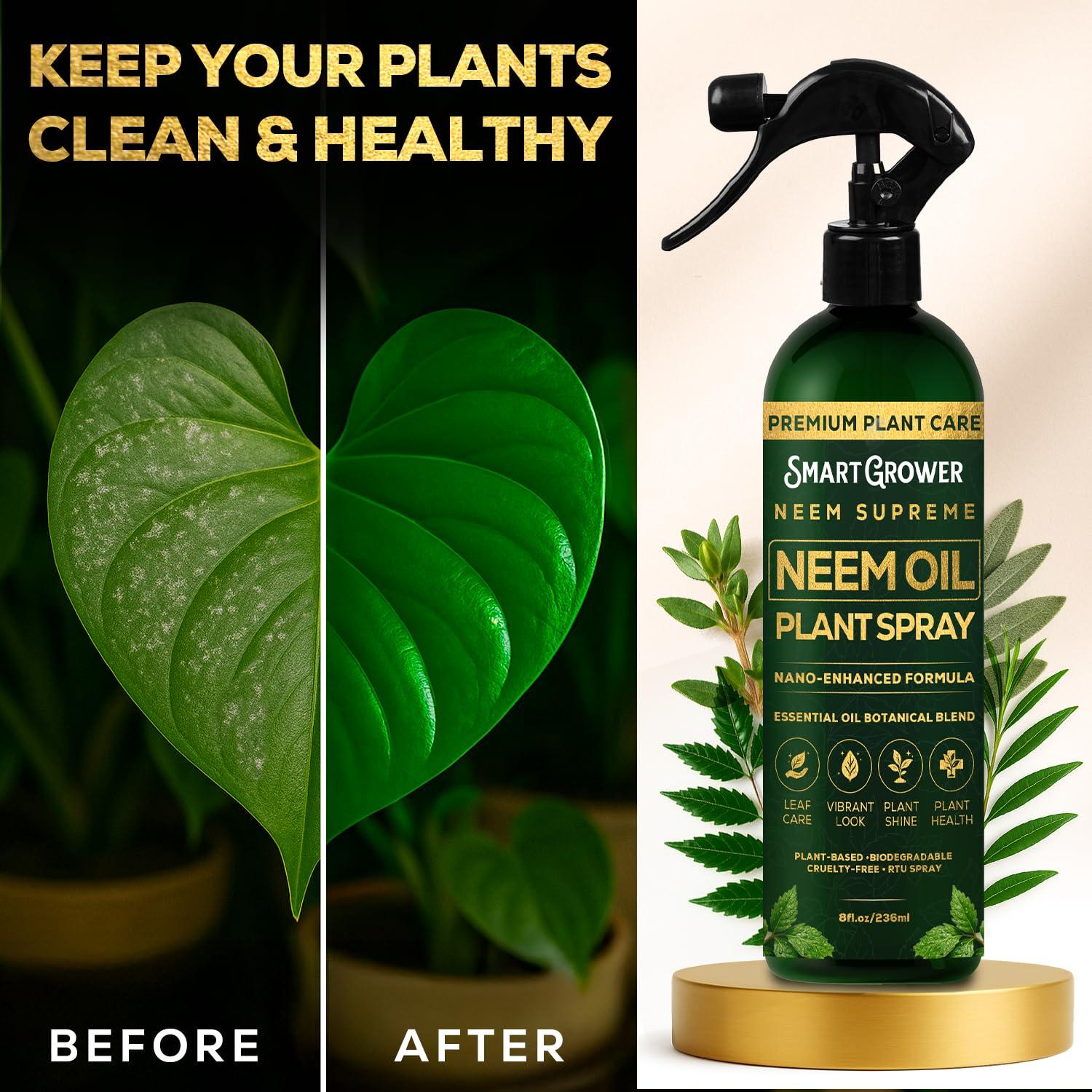 Rocío de Aceite de Neem Smart Grower 240 ml para Plantas