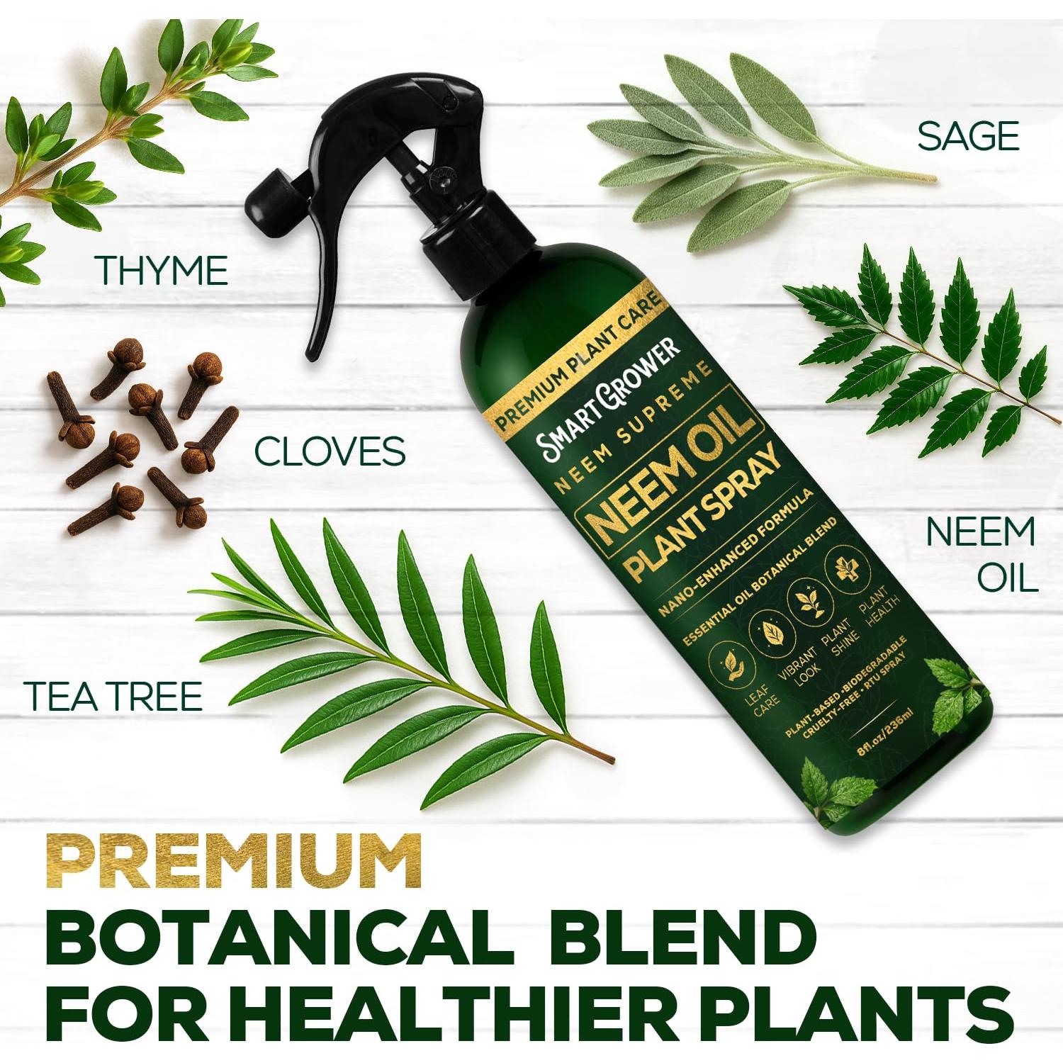 Rocío de Aceite de Neem Smart Grower 240 ml para Plantas