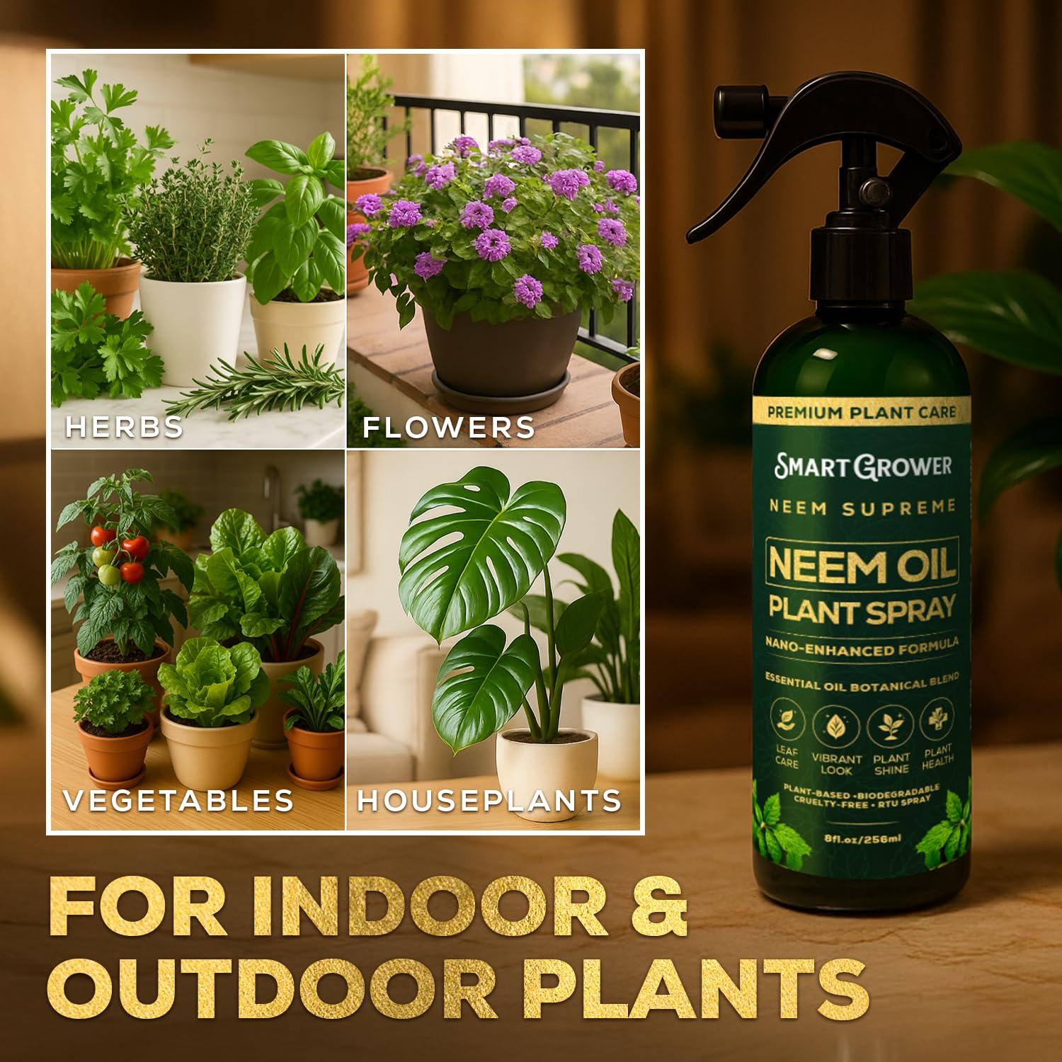 Rocío de Aceite de Neem Smart Grower 240 ml para Plantas