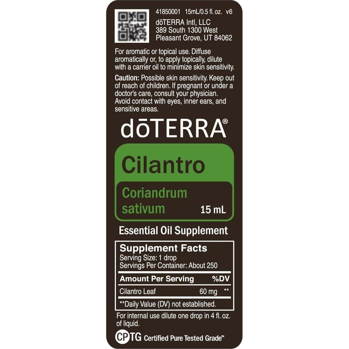 Aceite Esencial de Cilantro doTERRA 15 mL - Aroma Fresco