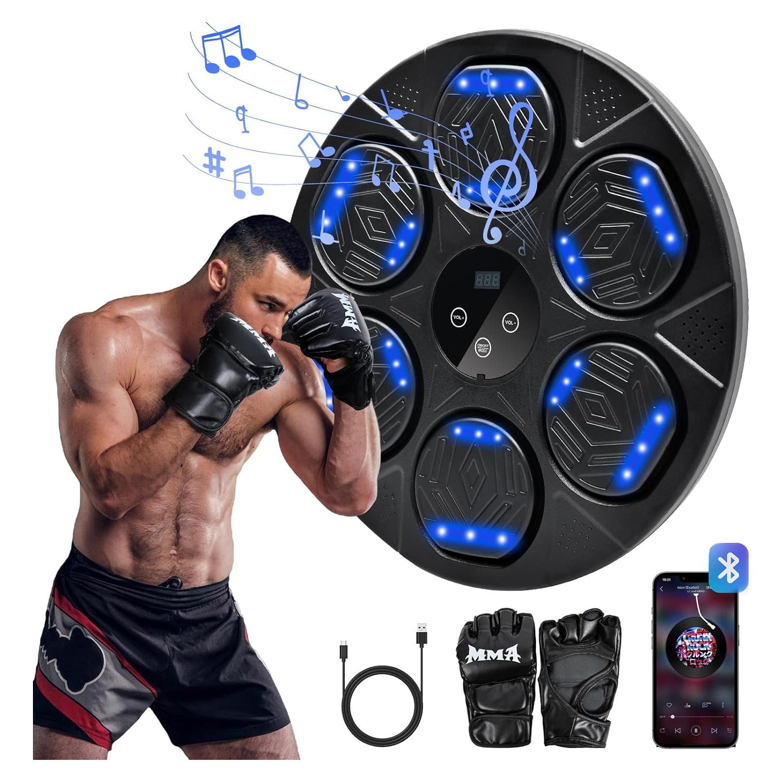 Máquina de Boxeo Musical SIALUX con Guantes y Bluetooth