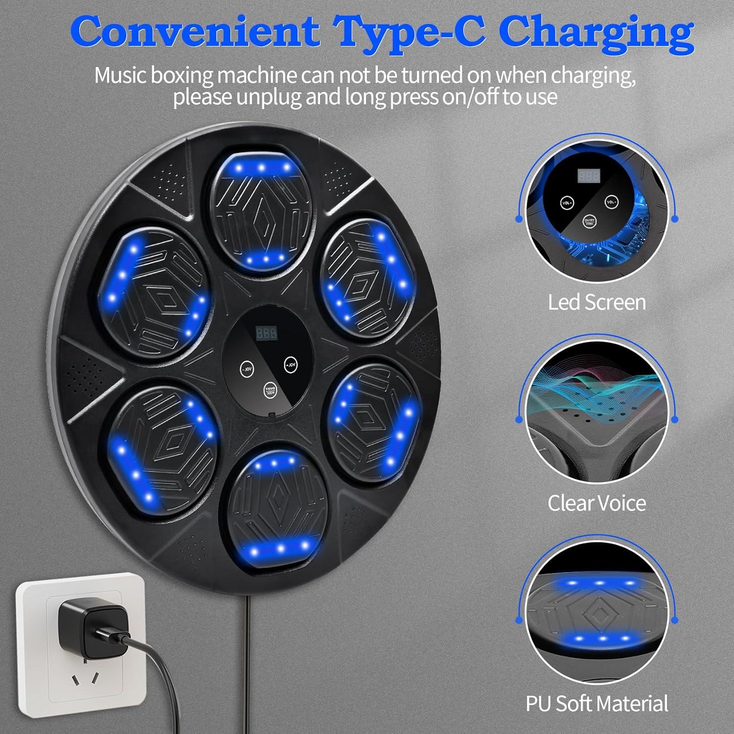 Máquina de Boxeo Musical SIALUX con Guantes y Bluetooth