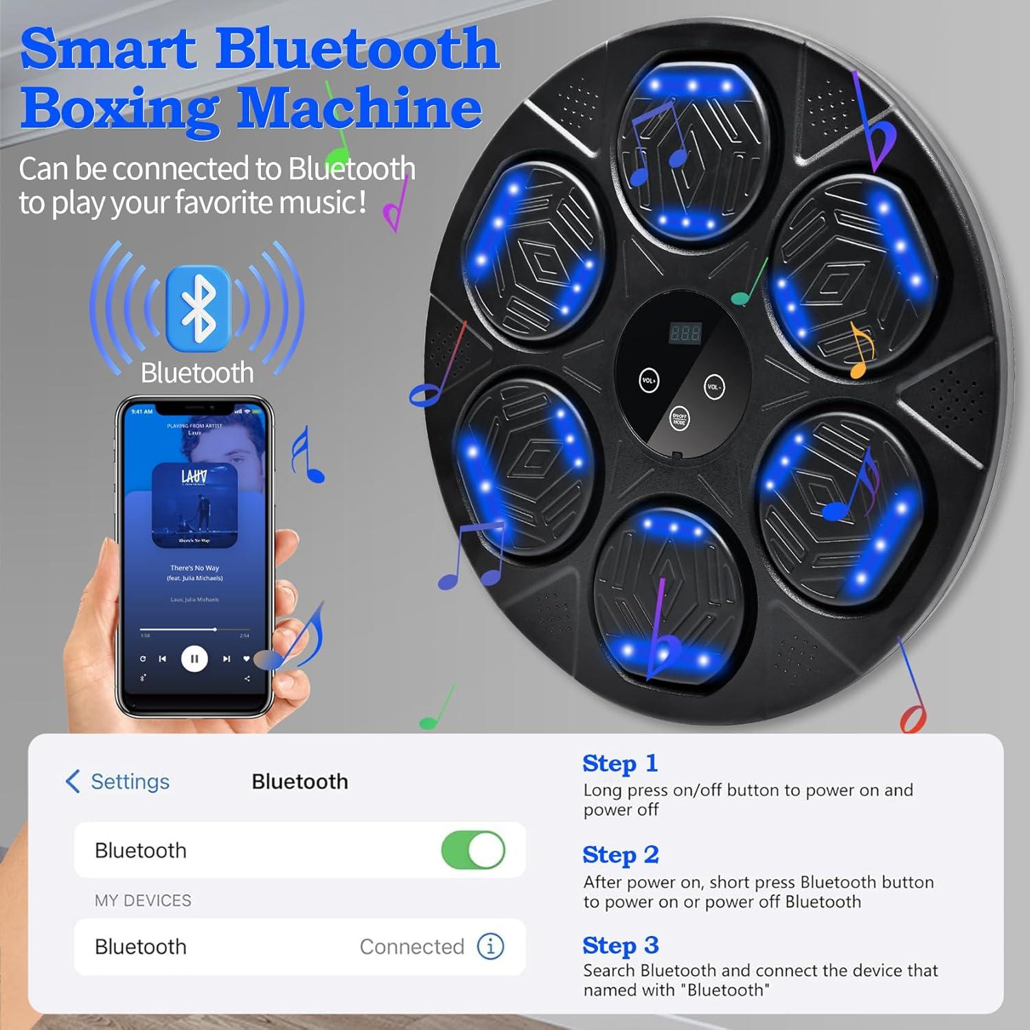 Máquina de Boxeo Musical SIALUX con Guantes y Bluetooth