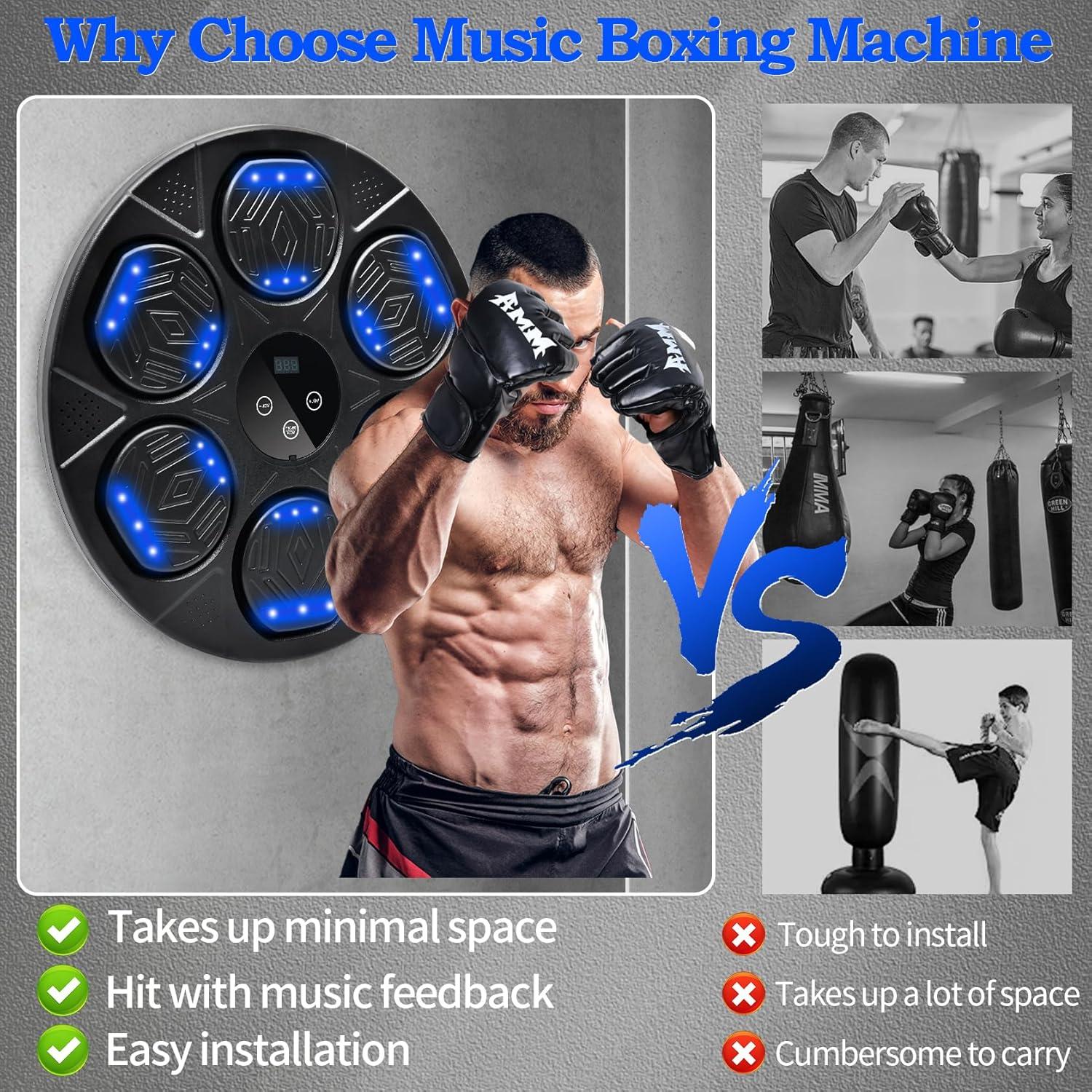 Máquina de Boxeo Musical SIALUX con Guantes y Bluetooth