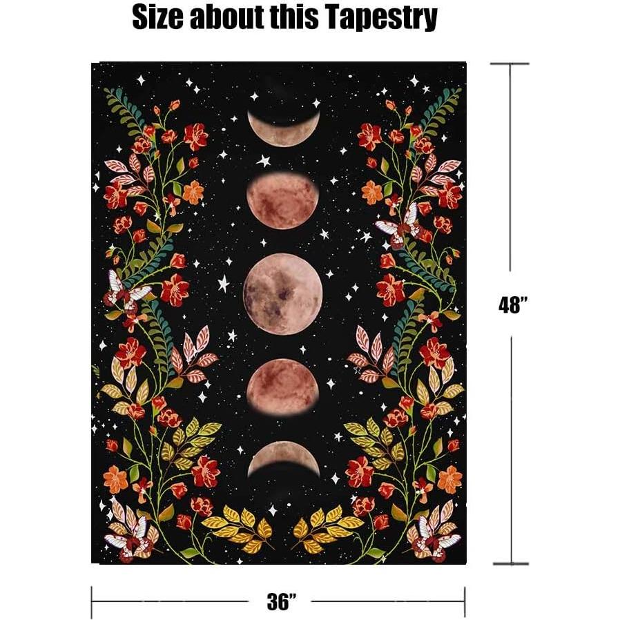 Tapiz Decorativo Lifeel Fase Lunar con Vides 121.92x91.44 cm