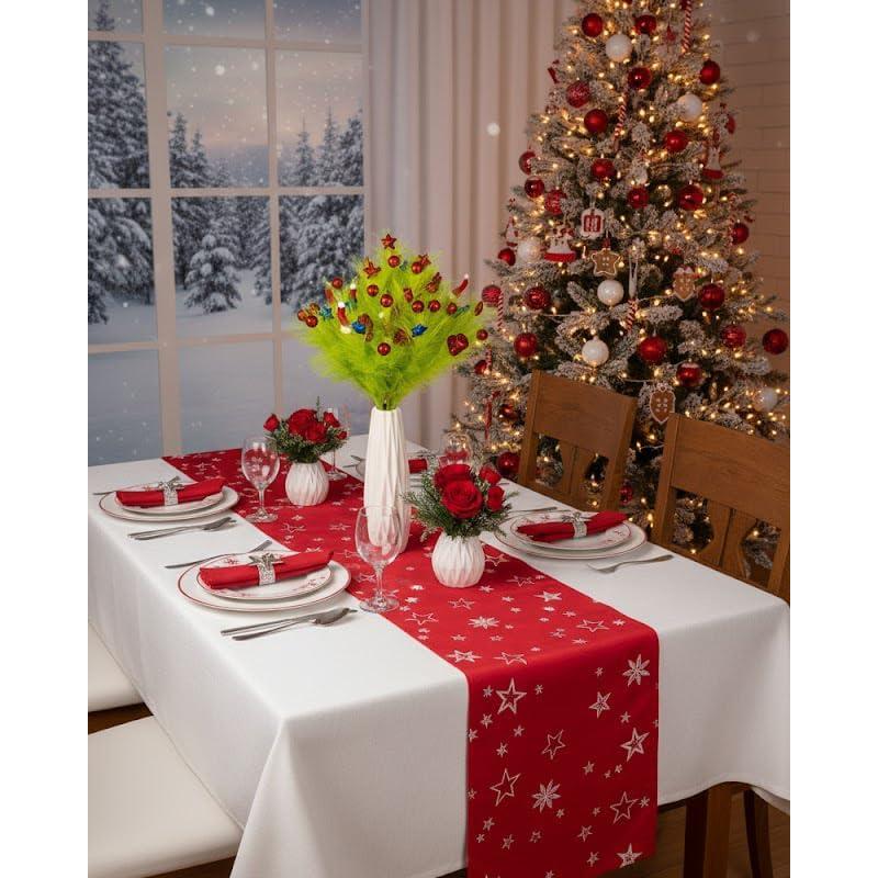 Set 6 Picos de Césped Pampas Verde Lima 96.5cm Decoración Navideña