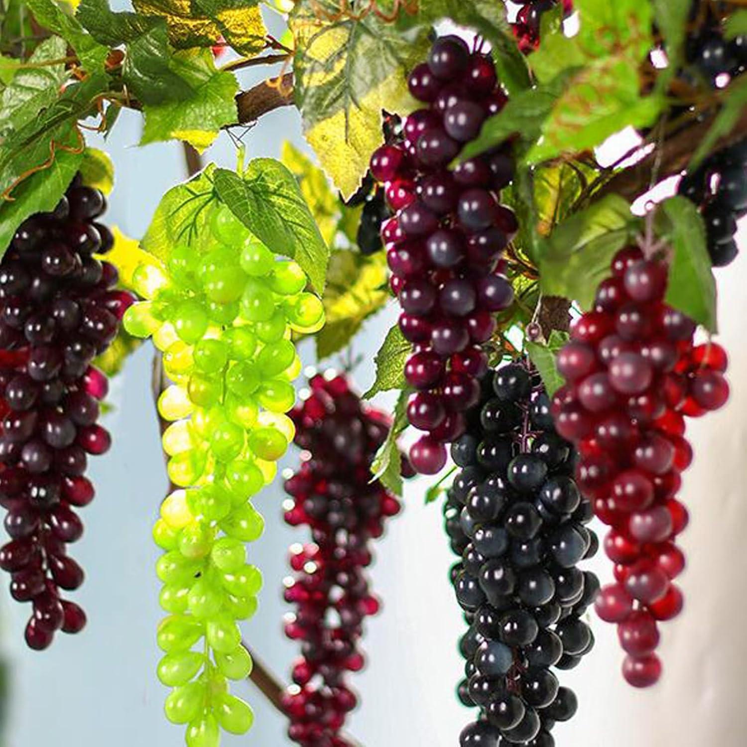 5 Racimos de Uvas Artificiales Genérico - Decoración Realista