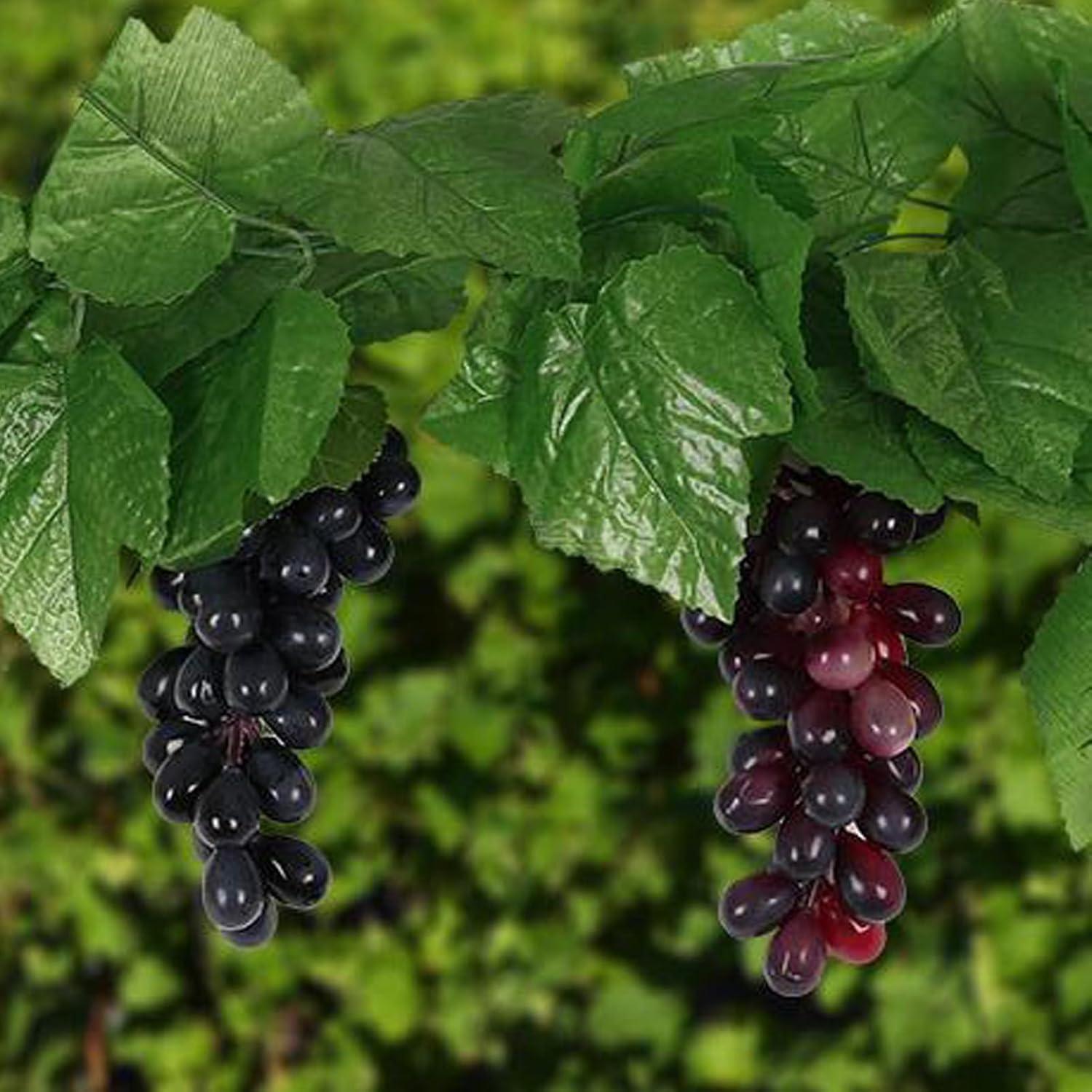 5 Racimos de Uvas Artificiales Genérico - Decoración Realista