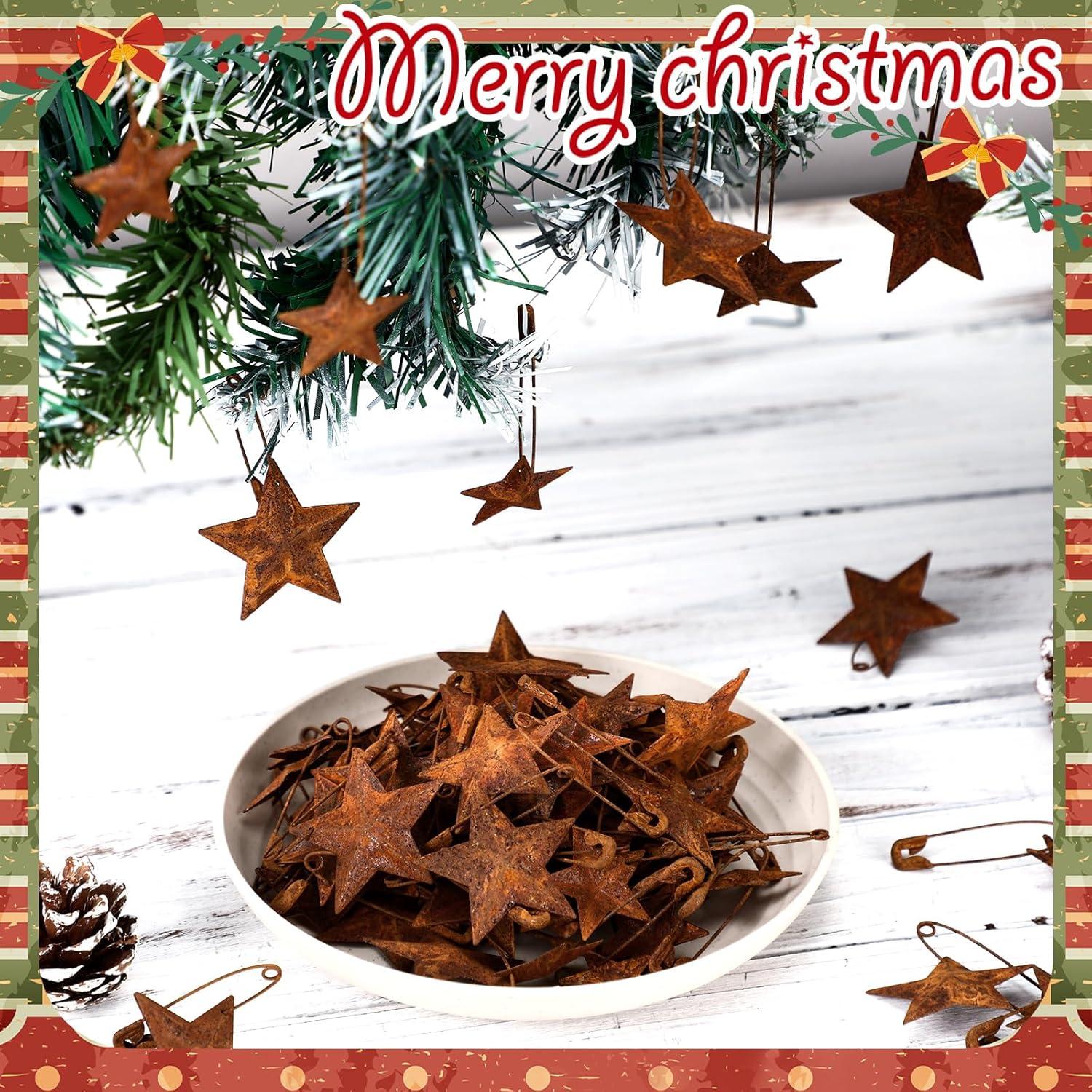 Kit 100 Piezas Estrellas Oxidadas y Pines de Seguridad Knitgrip