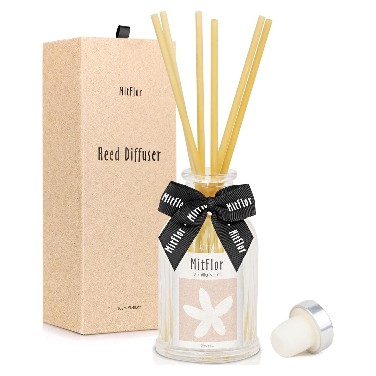 Difusor de Fragancia MitFlor Vainilla Neroli 100 ml con Varitas