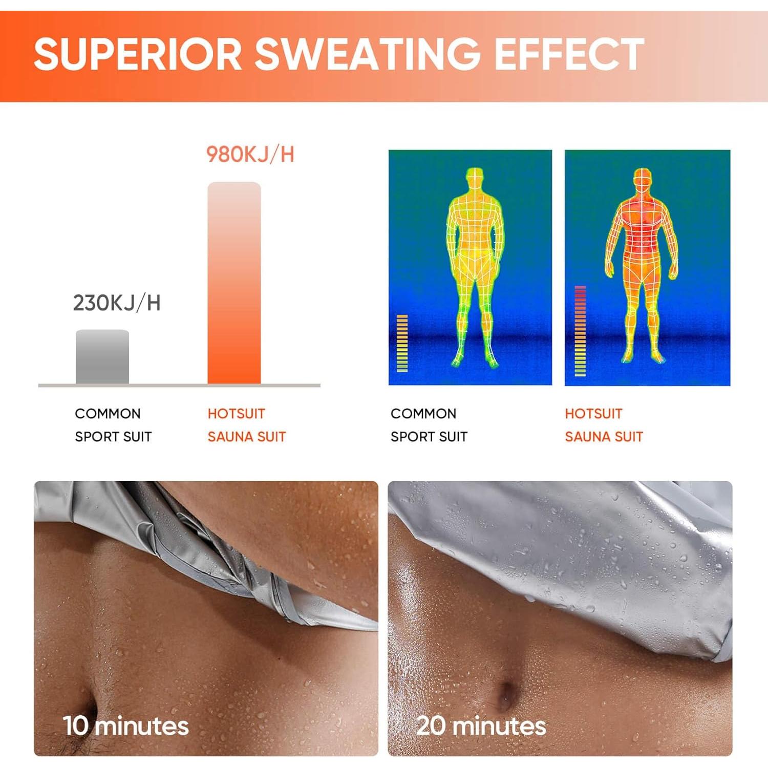 Chaleco de Sauna HOTSUIT 904pro para Hombres XXL Gris