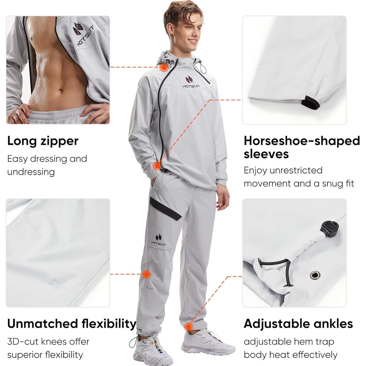 Chaleco de Sauna HOTSUIT 904pro para Hombres XXL Gris