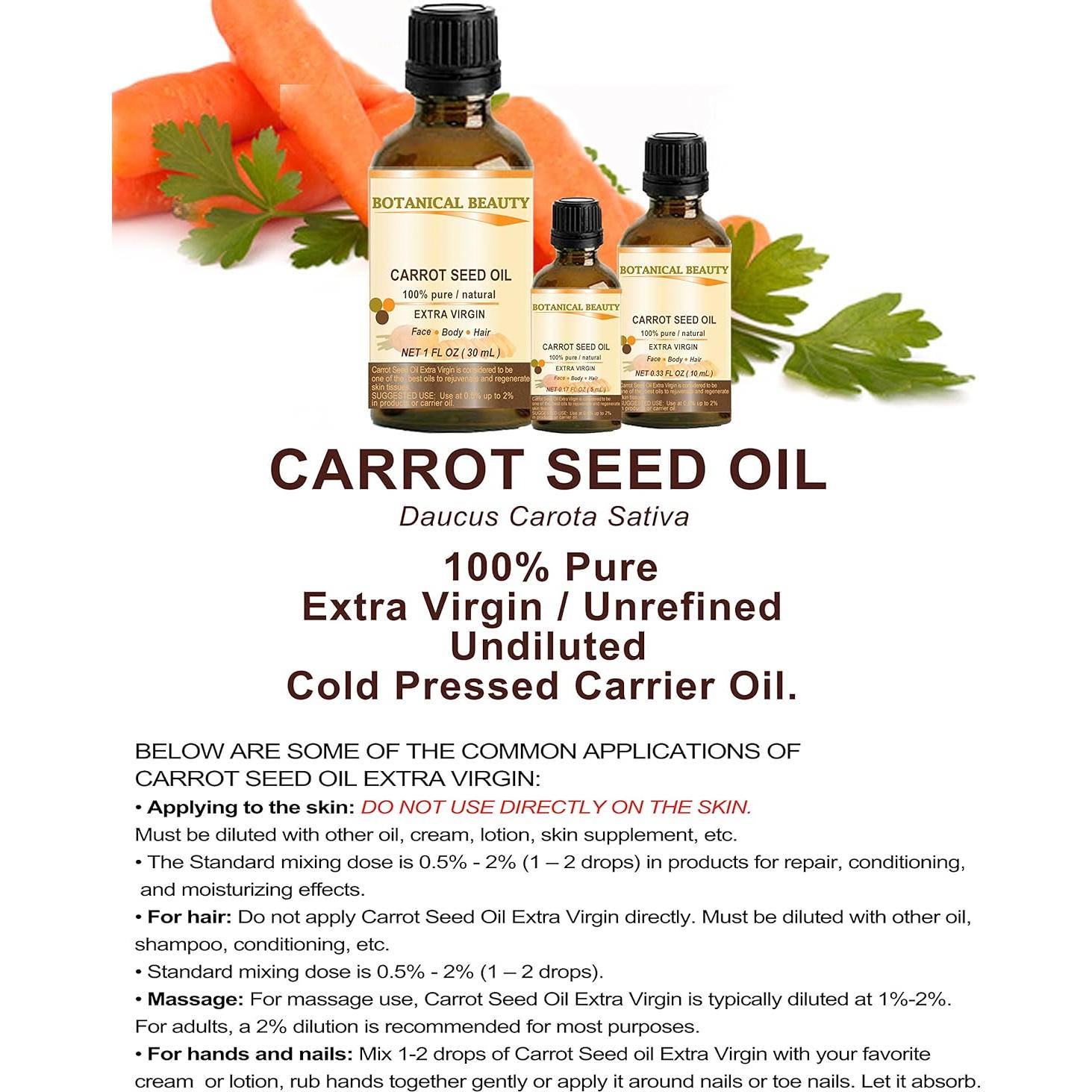Aceite de Semilla de Zanahoria 100% Puro 30 ml - Belleza Botánica