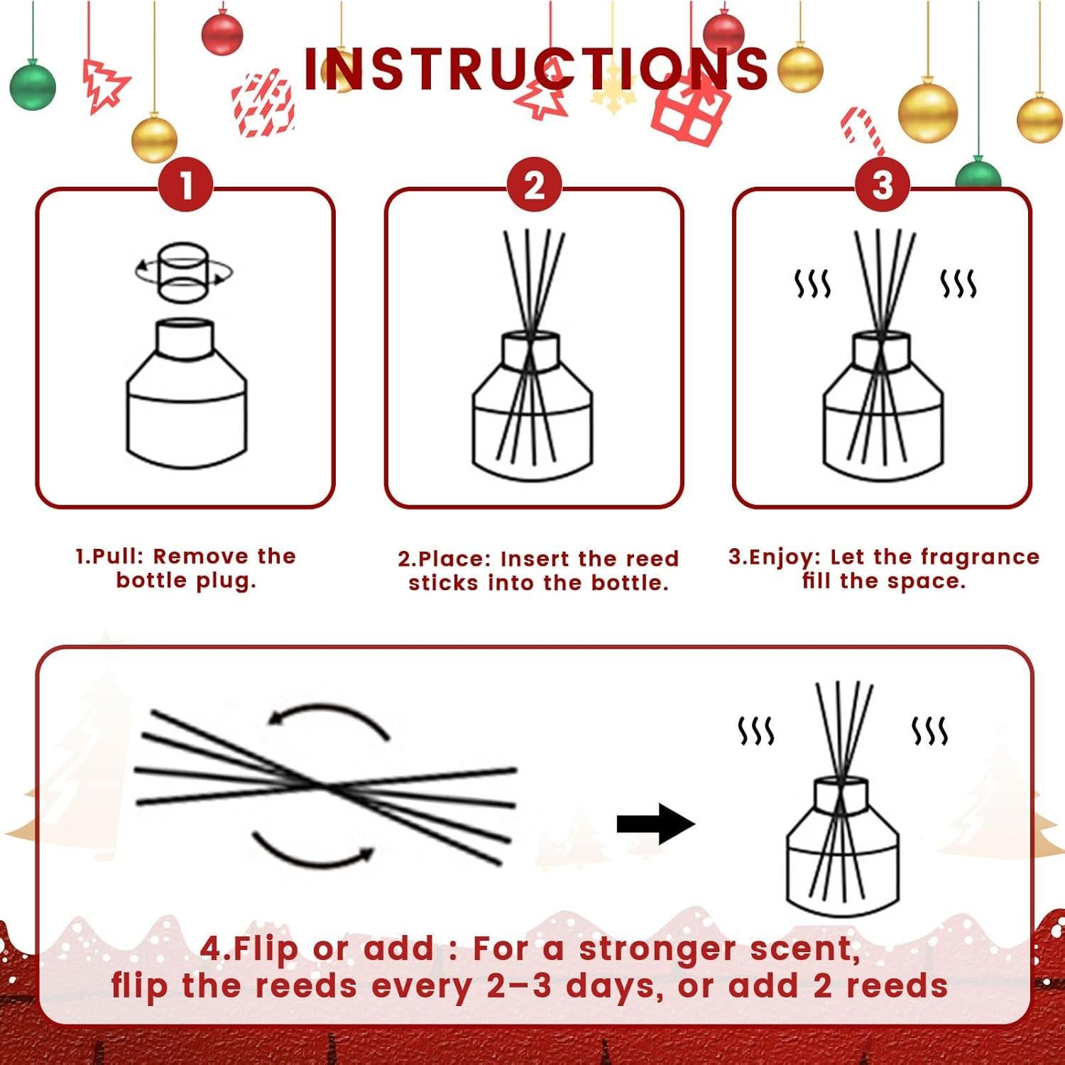 Difusor de Varitas Brakula Navidad Aroma Enebro y Balsamo