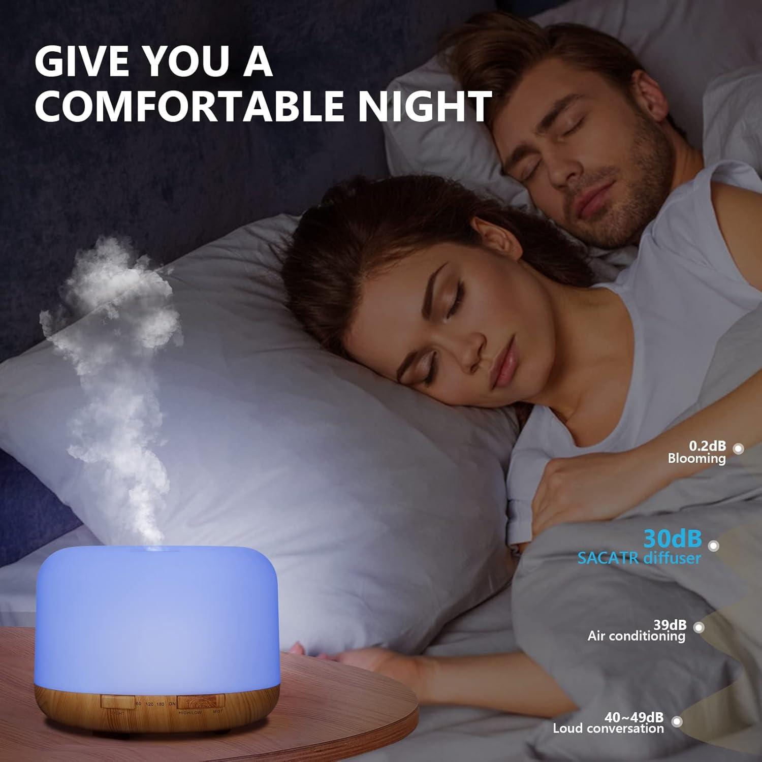 Difusor de Aceite Esencial SACATR 500ml con 36 Aceites Naturales