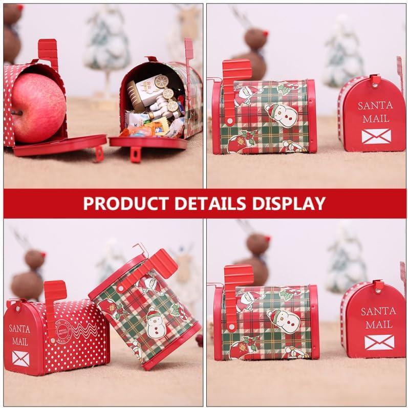 Caja de Correo de Hoja de Estaño DOITOOL 2Pcs Navidad 13x8x9.5cm