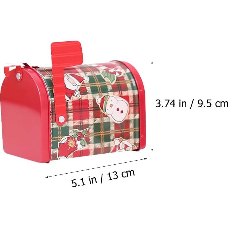 Caja de Correo de Hoja de Estaño DOITOOL 2Pcs Navidad 13x8x9.5cm