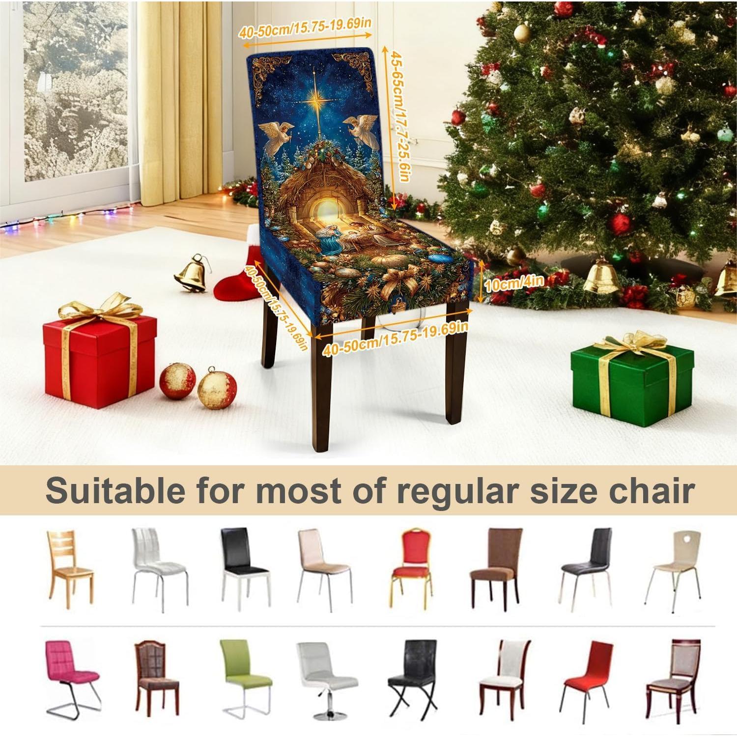 Juego de 4 Fundas de Silla Estirables THISFIND para Comedor