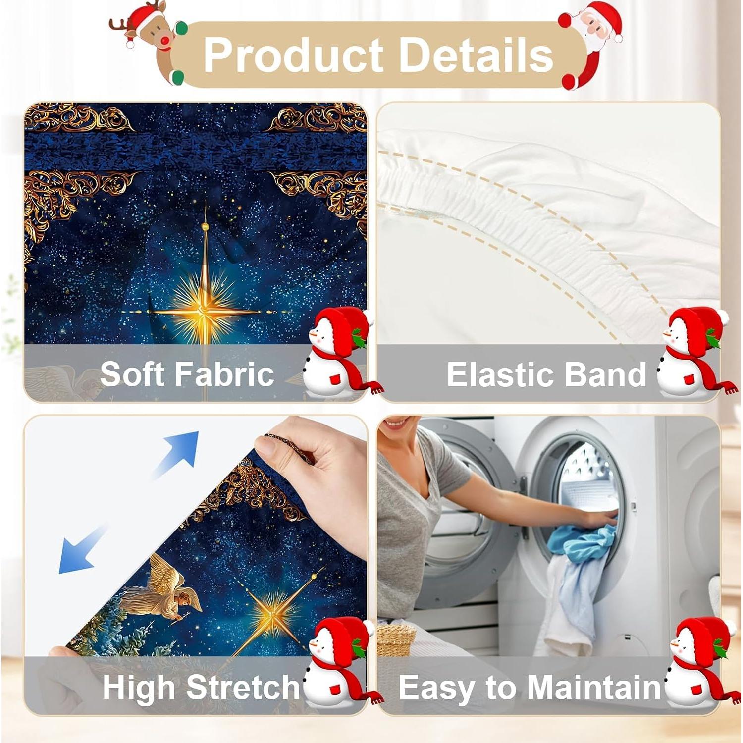 Juego de 4 Fundas de Silla Estirables THISFIND para Comedor